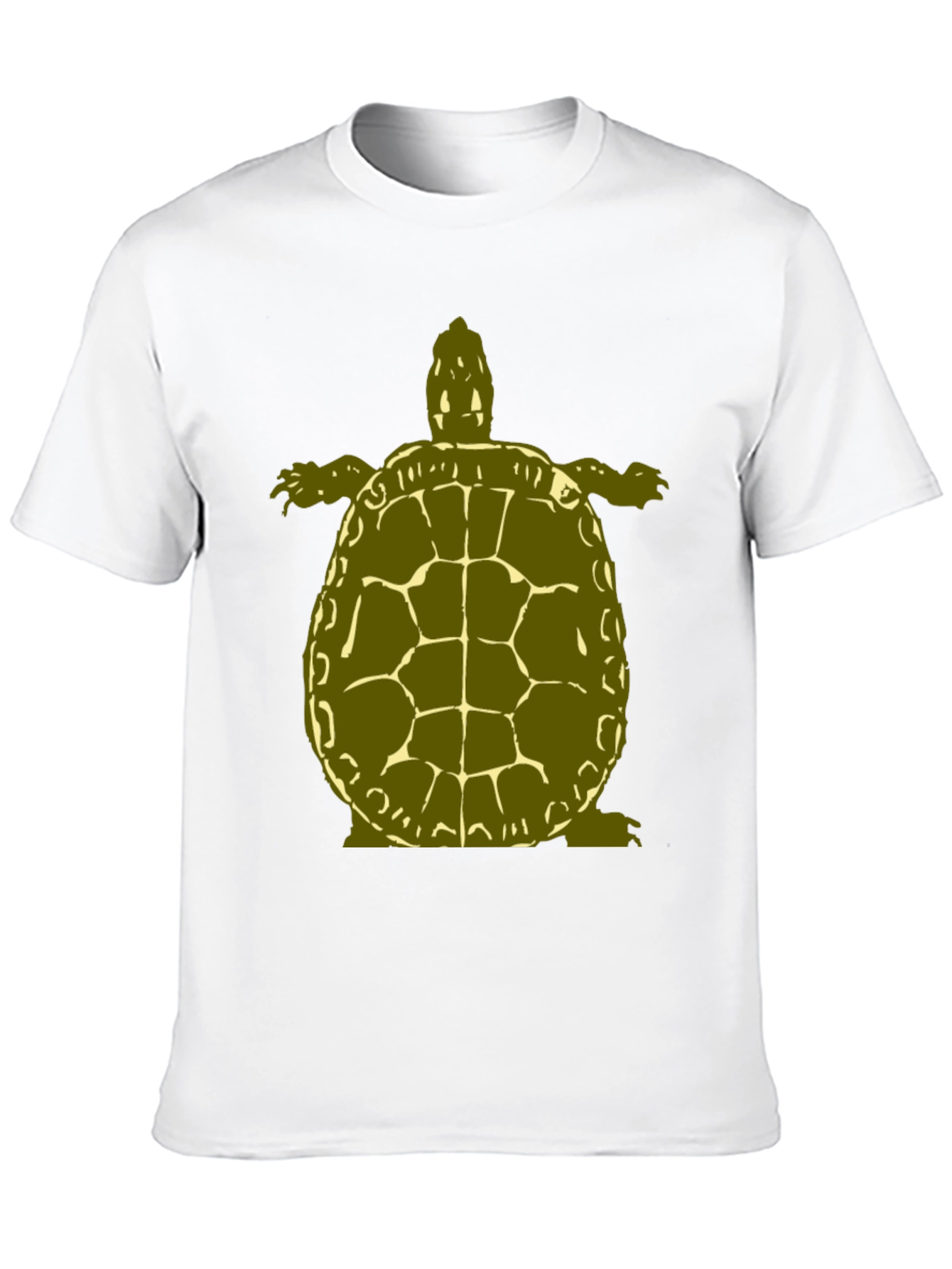 Olive Turtle Graphic Black T-Shirt