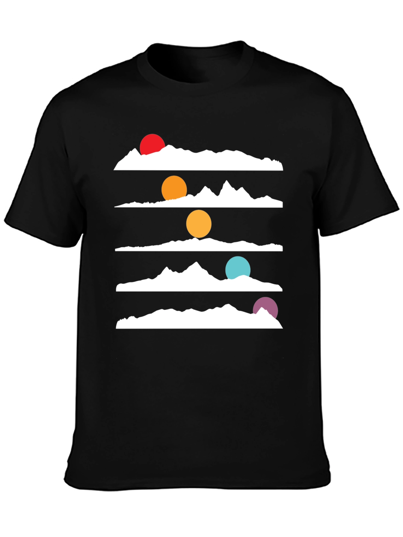Mountain Range Horizon Graphic Tee - Black