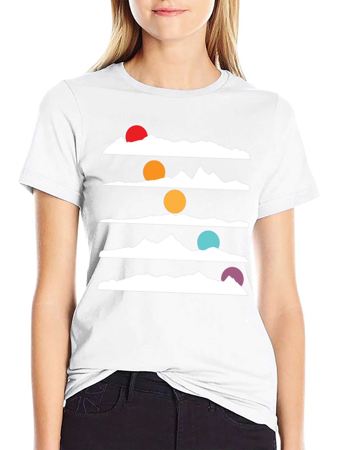 Mountain Range Horizon Graphic Tee - Black