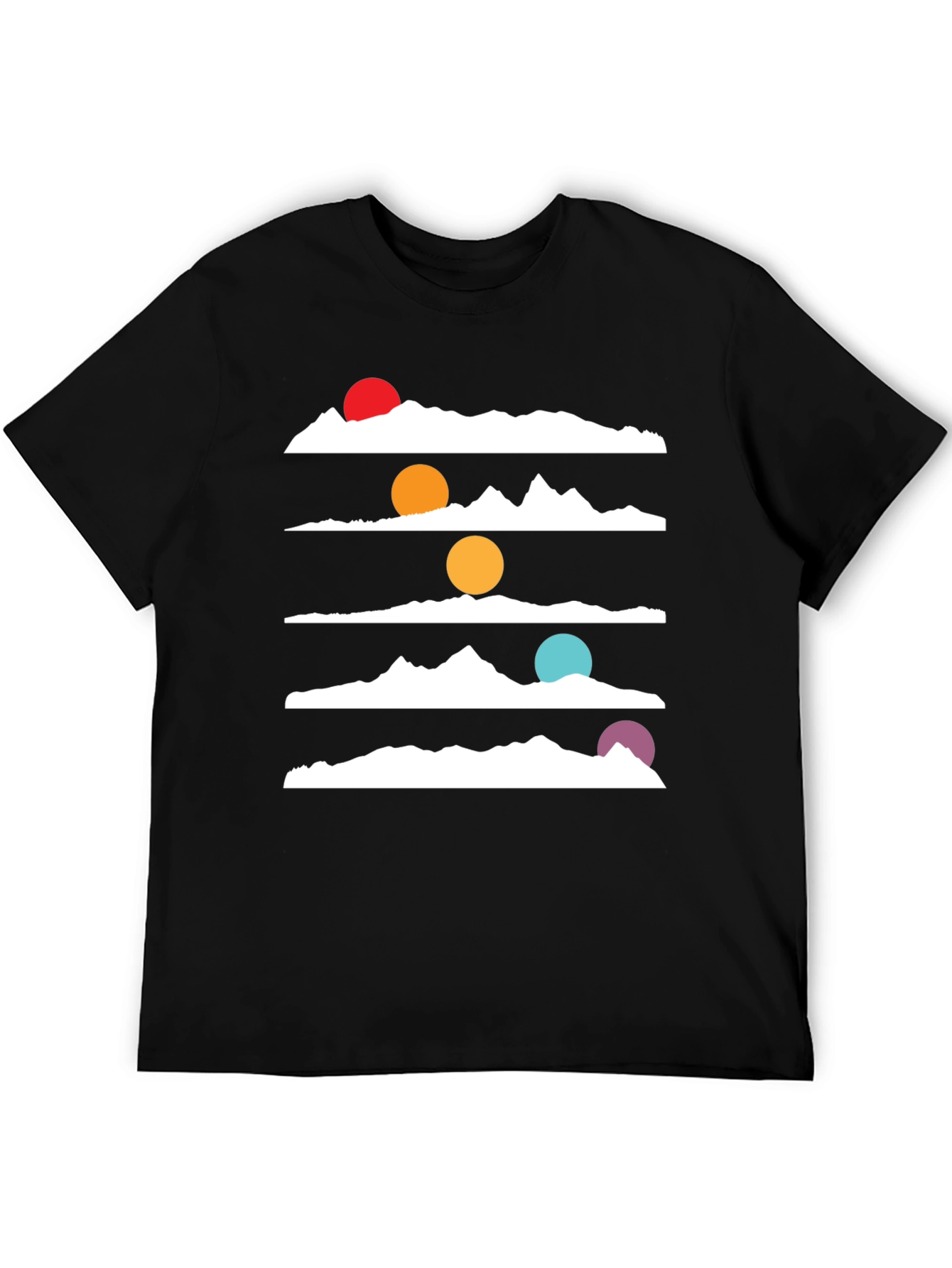 Mountain Range Horizon Graphic Tee - Black