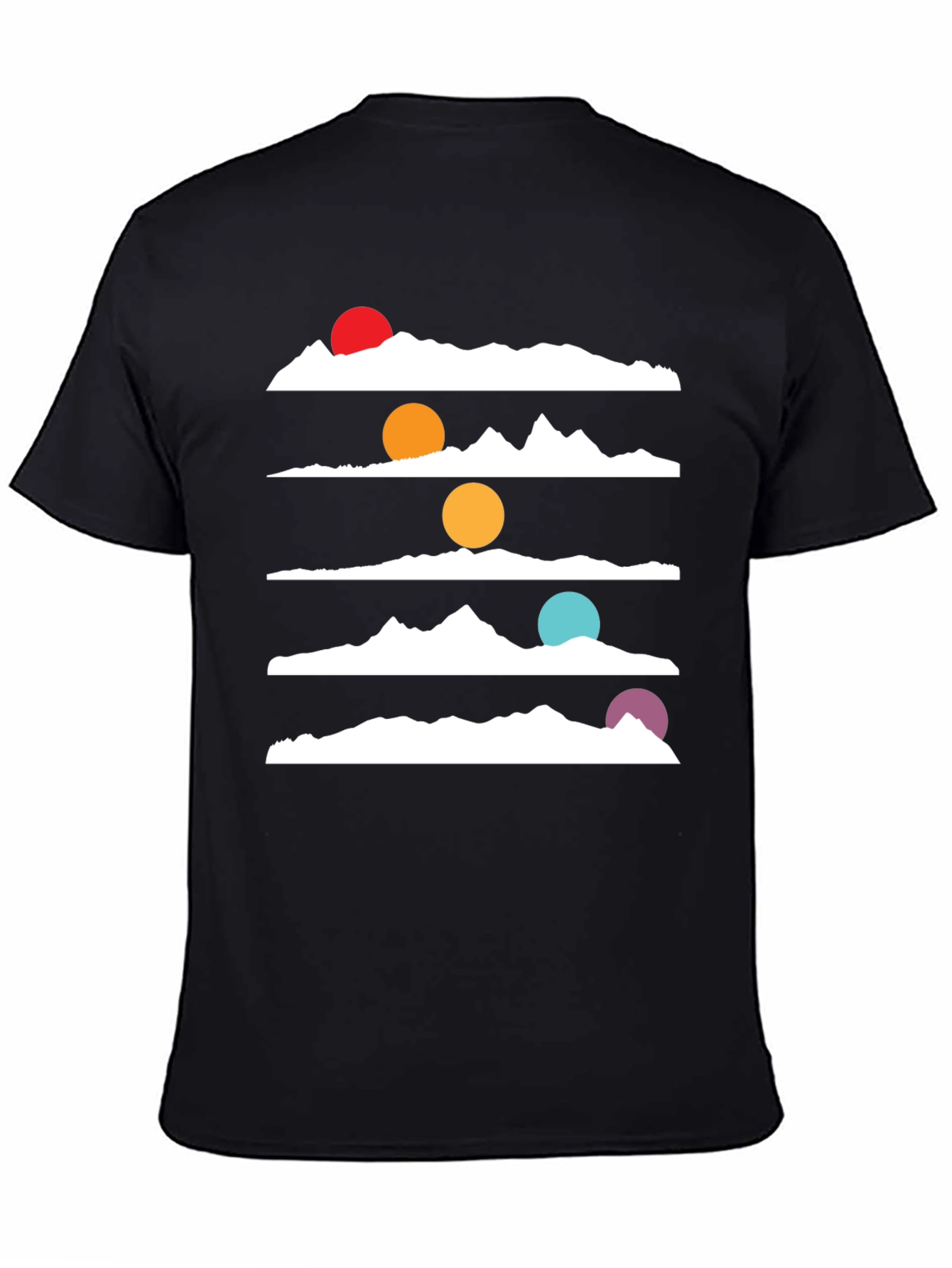 Mountain Range Horizon Graphic Tee - Black