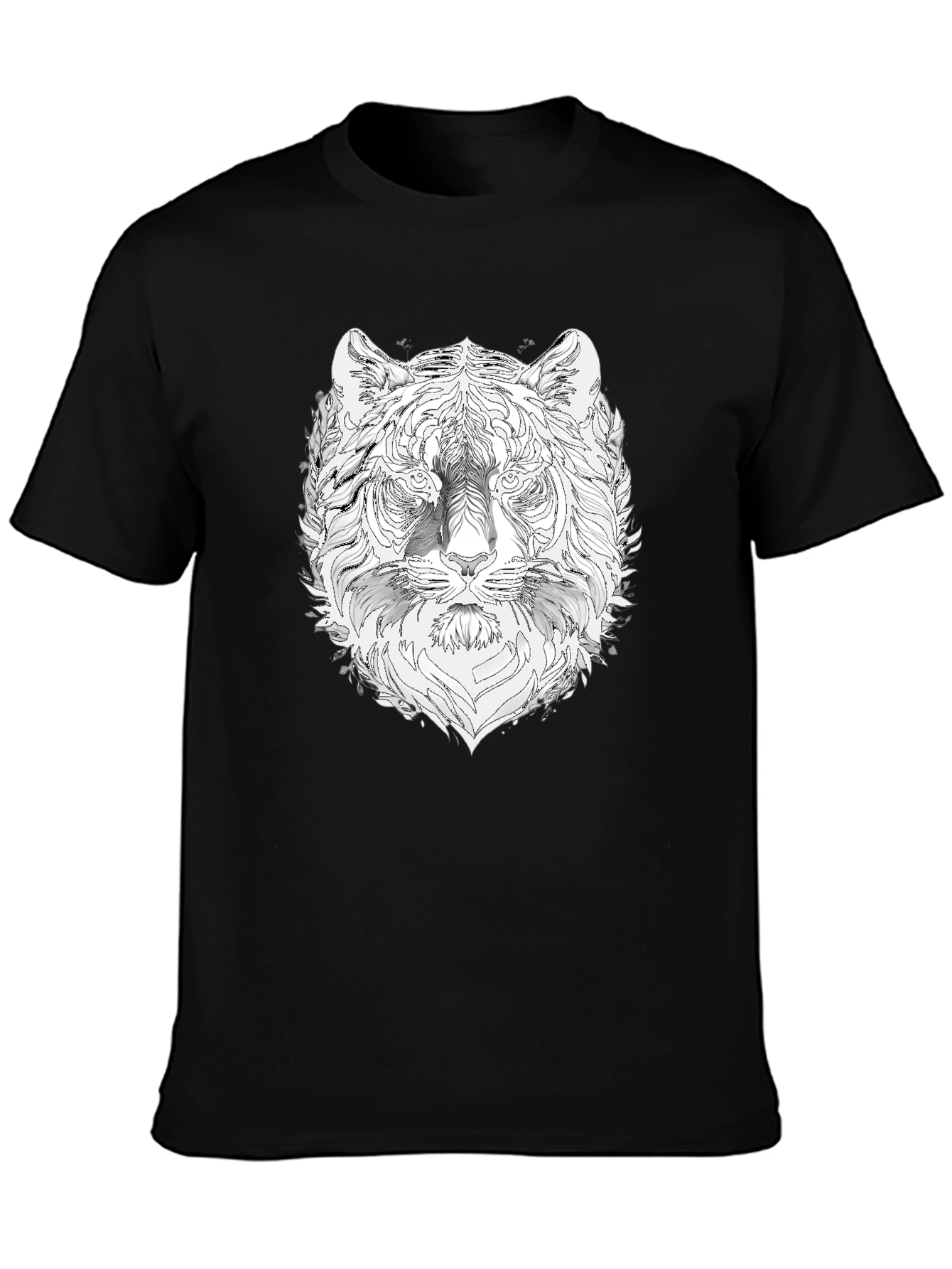 Tiger Graphic Black T-Shirt - Stylish Mens Tee