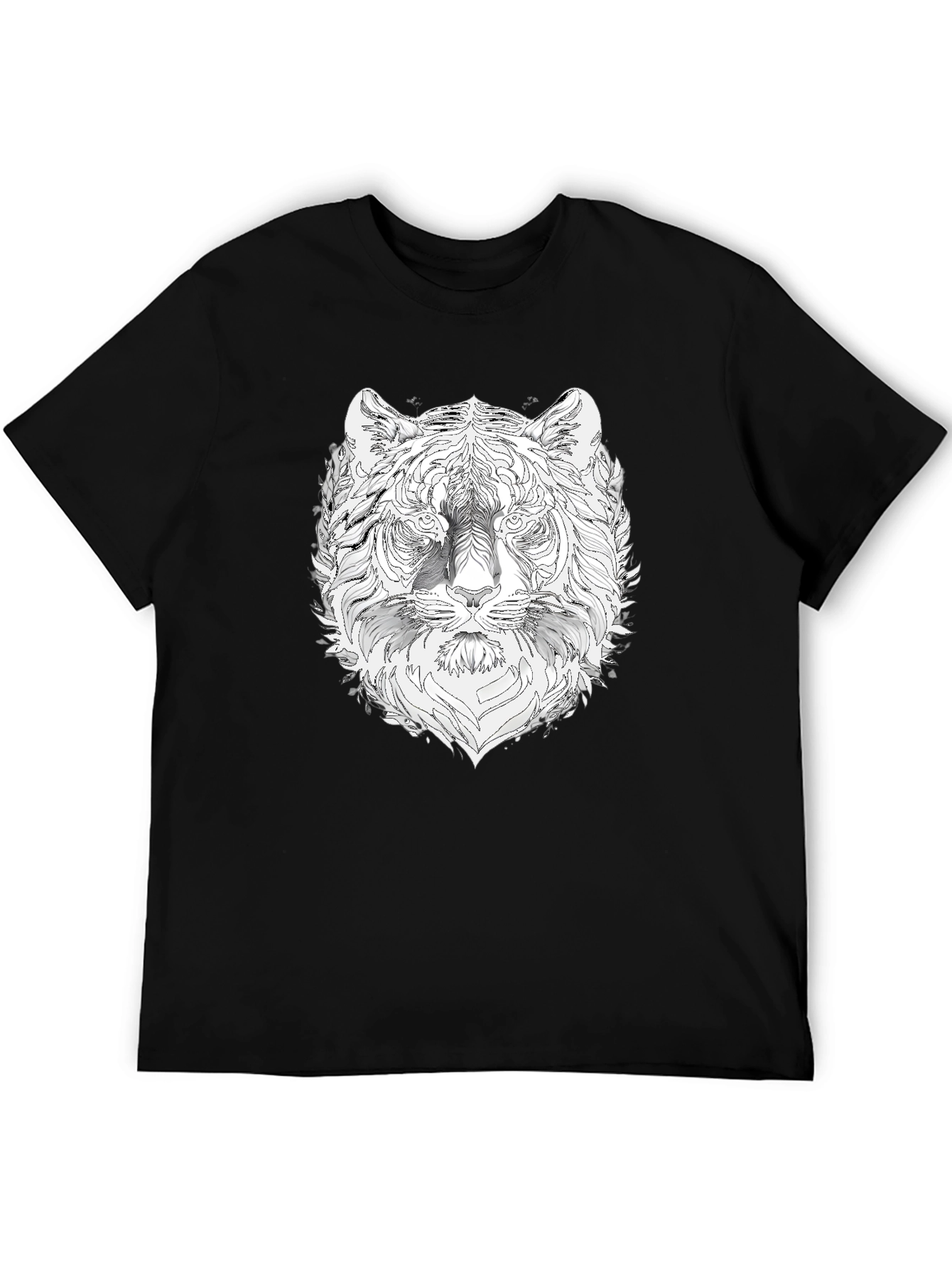 Tiger Graphic Black T-Shirt - Stylish Mens Tee