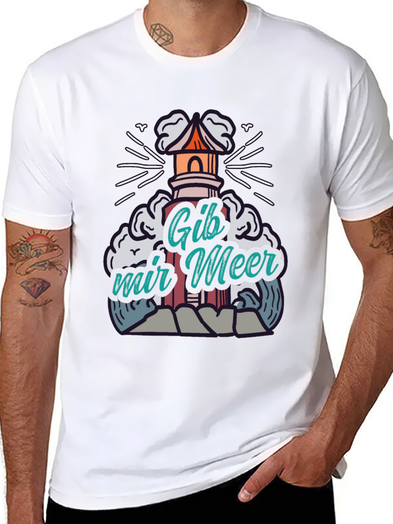 Gib Mir Meer Lighthouse T-Shirt - Unisex