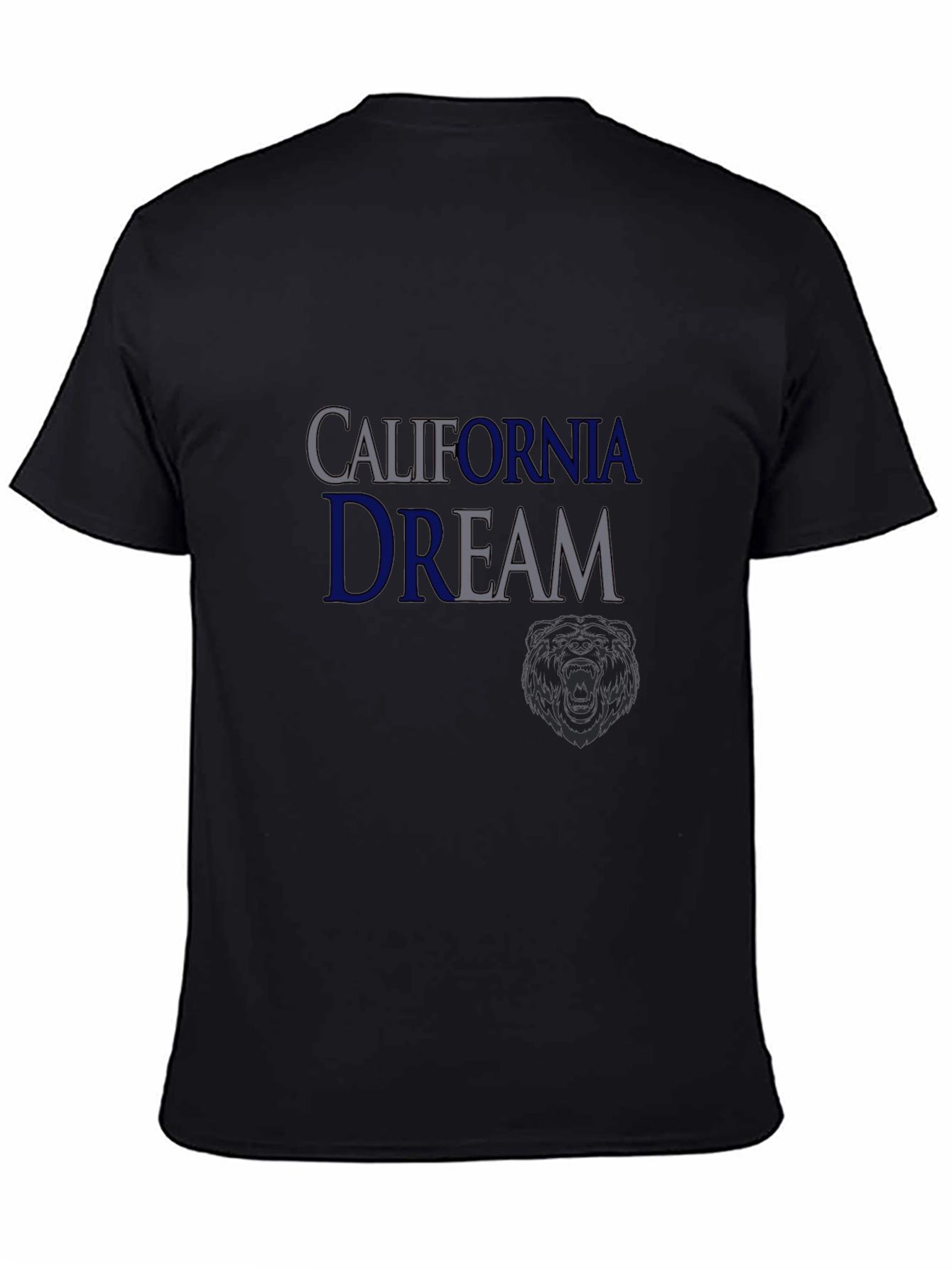 California Dream Mens Black Graphic T-Shirt