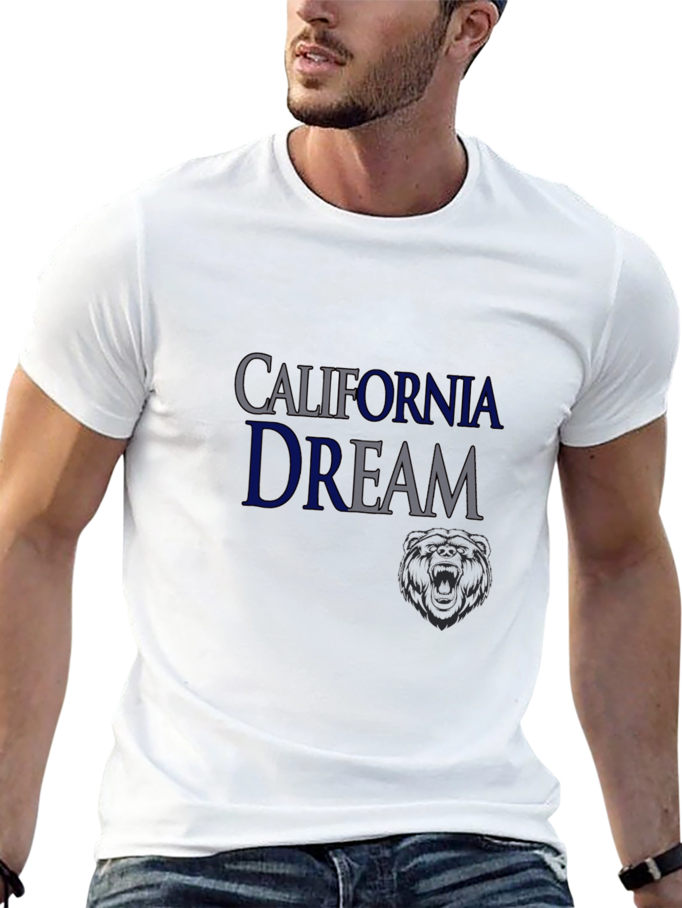 California Dream Mens Black Graphic T-Shirt