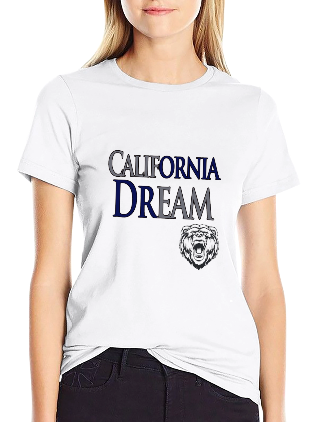 California Dream Mens Black Graphic T-Shirt