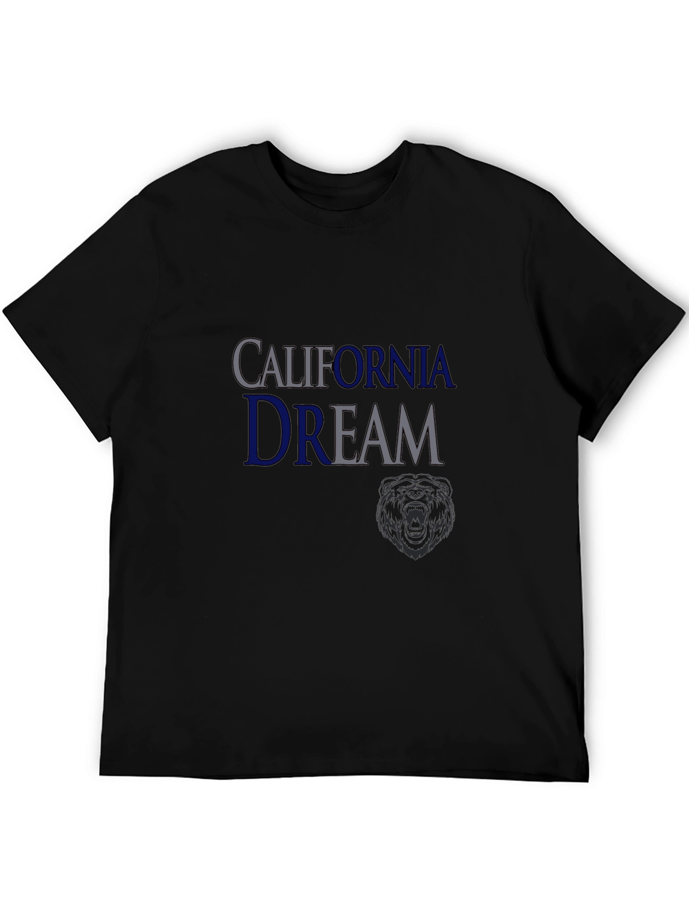 California Dream Mens Black Graphic T-Shirt