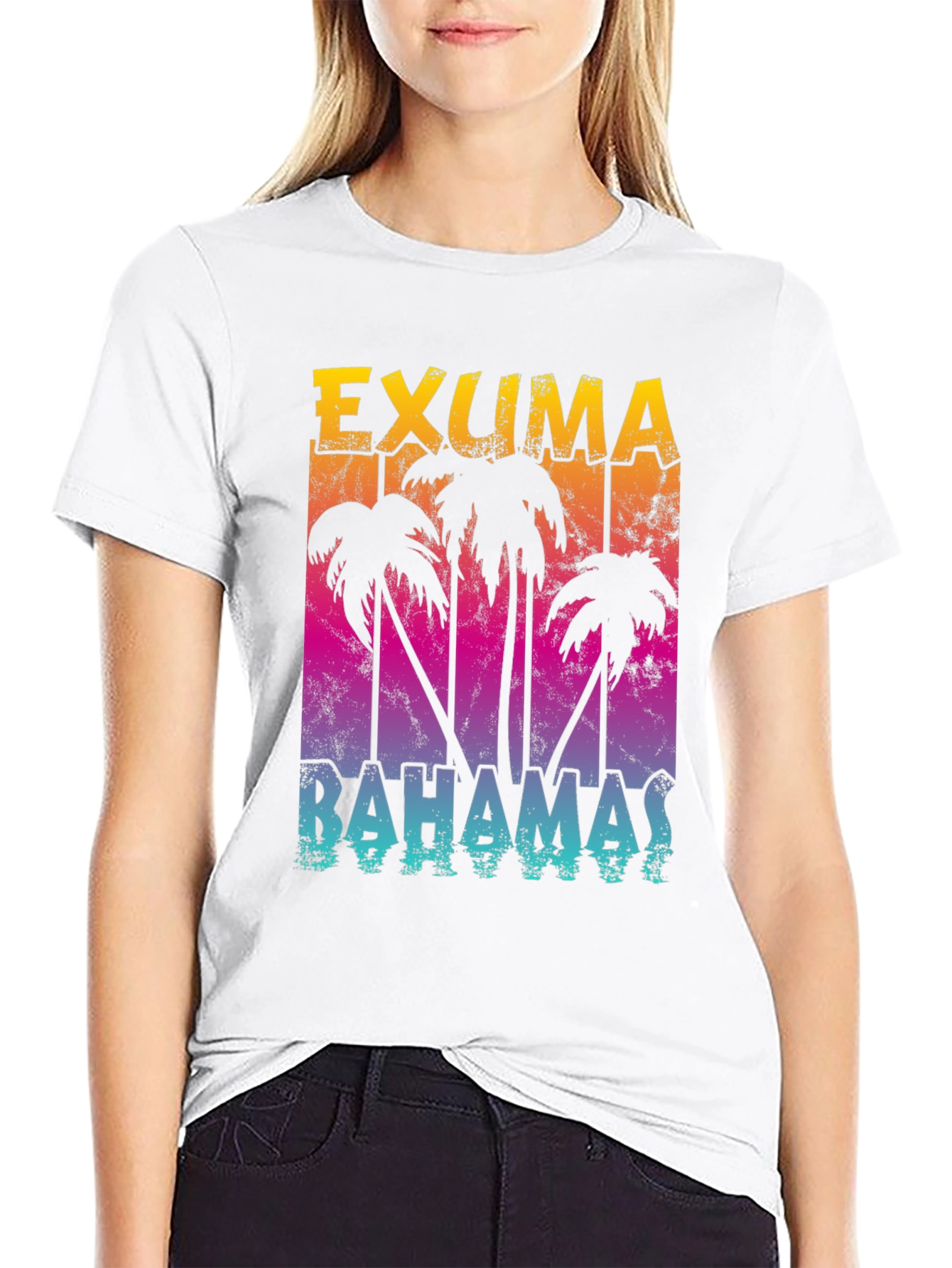 Exuma Bahamas Palm Tree Graphic T-Shirt