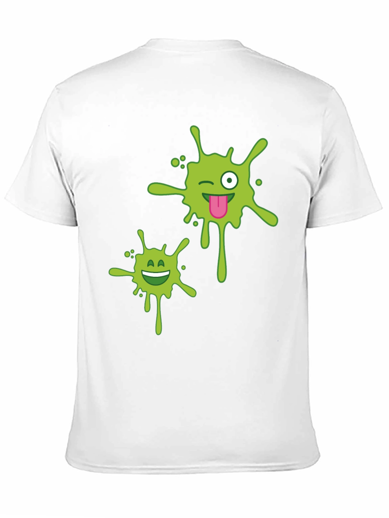Mens Black T-shirt with Green Splatter Graphic