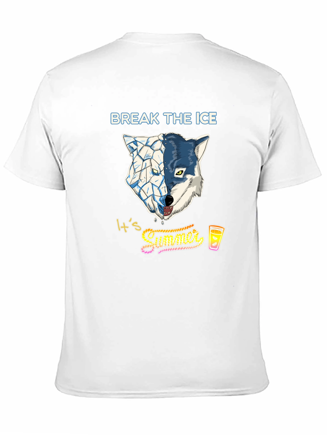 Break the Ice Summer Wolf Graphic T-Shirt