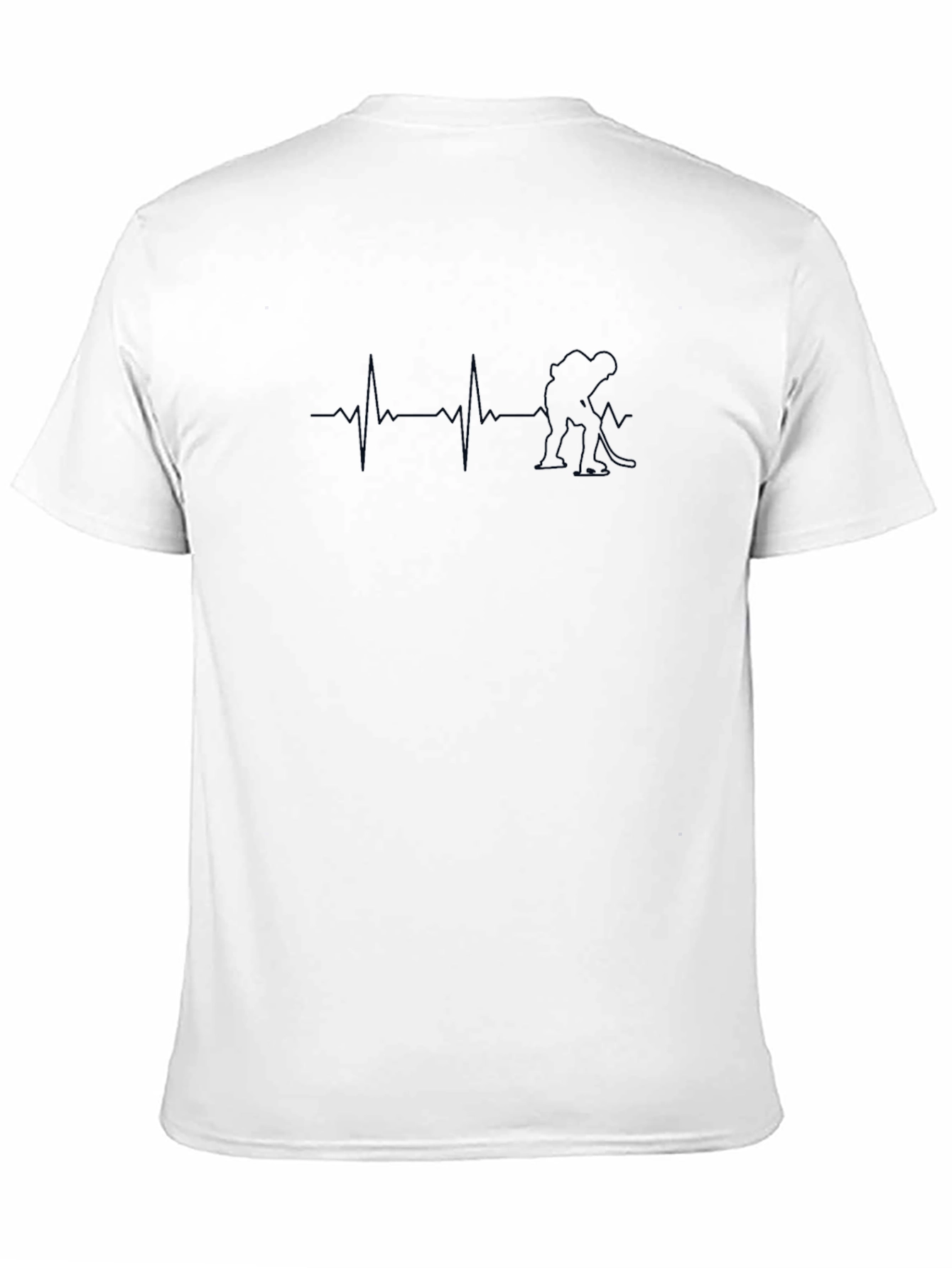Hockey Heartbeat T-Shirt - Black