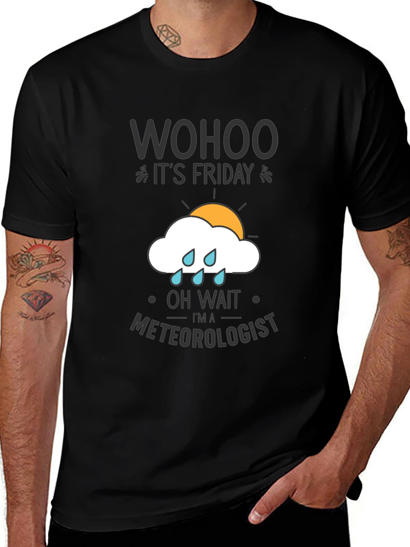 Wohoo Its Friday Meteorologist T-Shirt