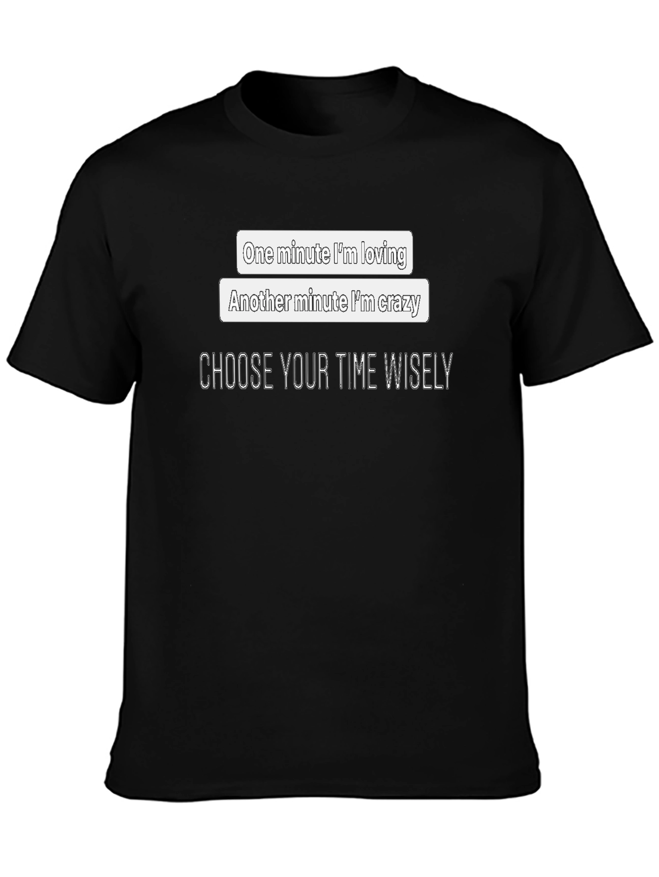 Choose Your Time Wisely Black Graphic Tee