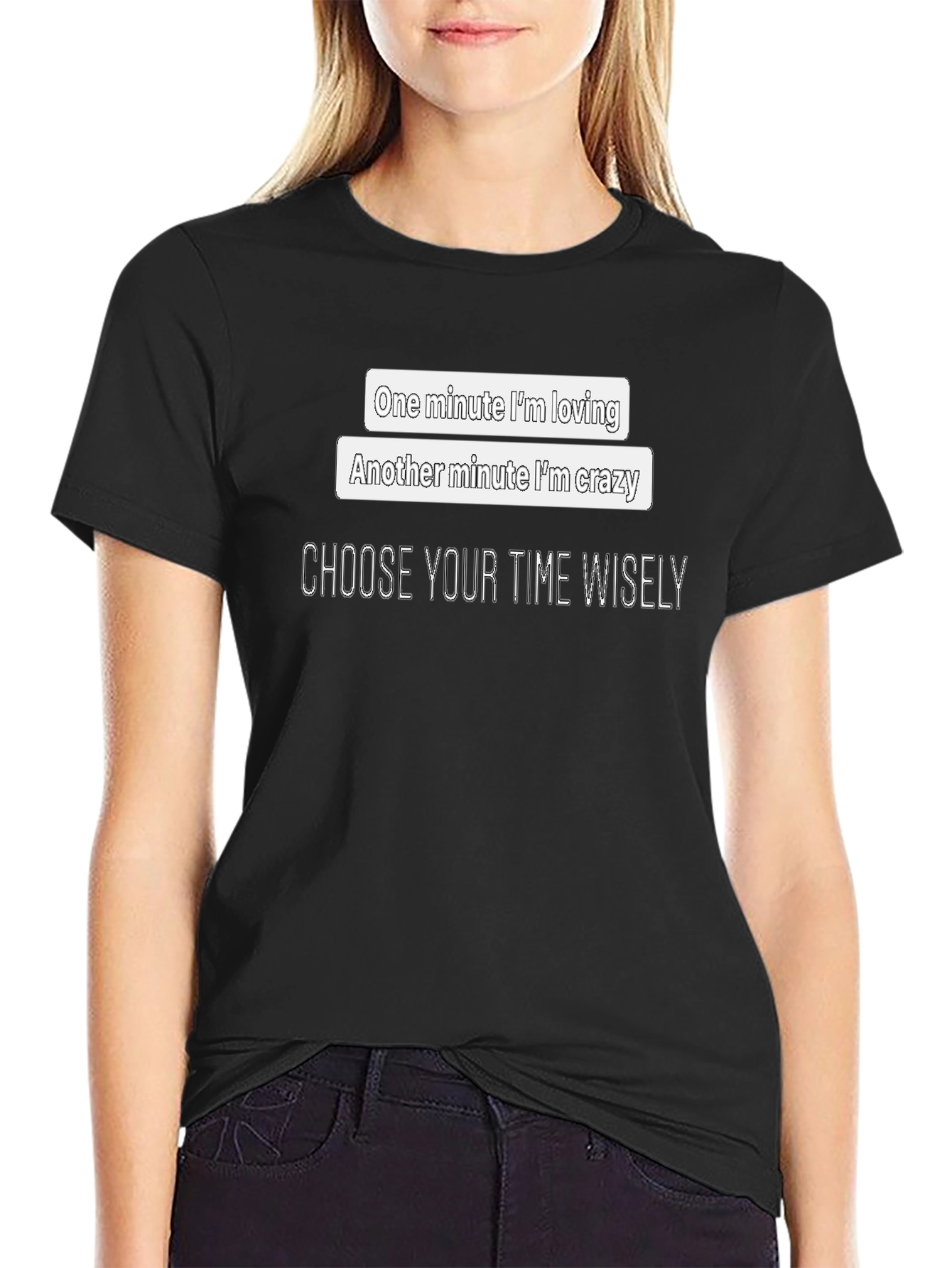 Choose Your Time Wisely Black Graphic Tee