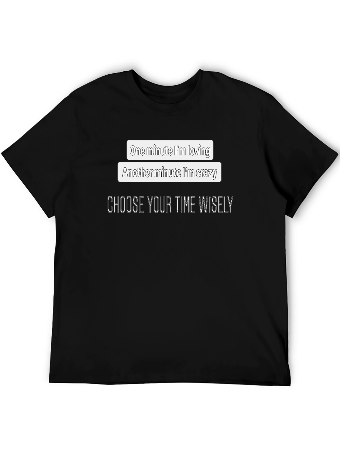 Choose Your Time Wisely Black Graphic Tee