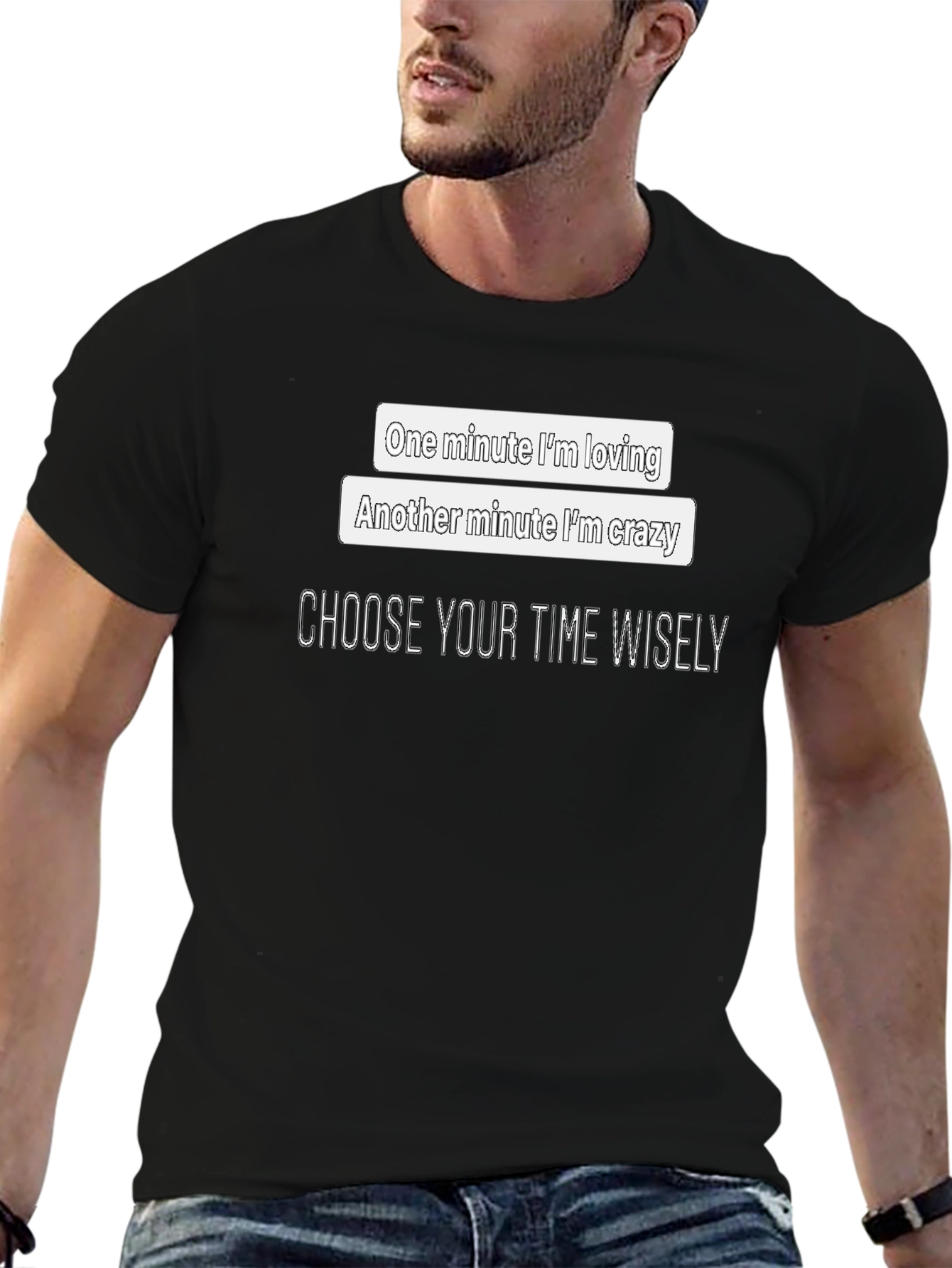 Choose Your Time Wisely Black Graphic Tee