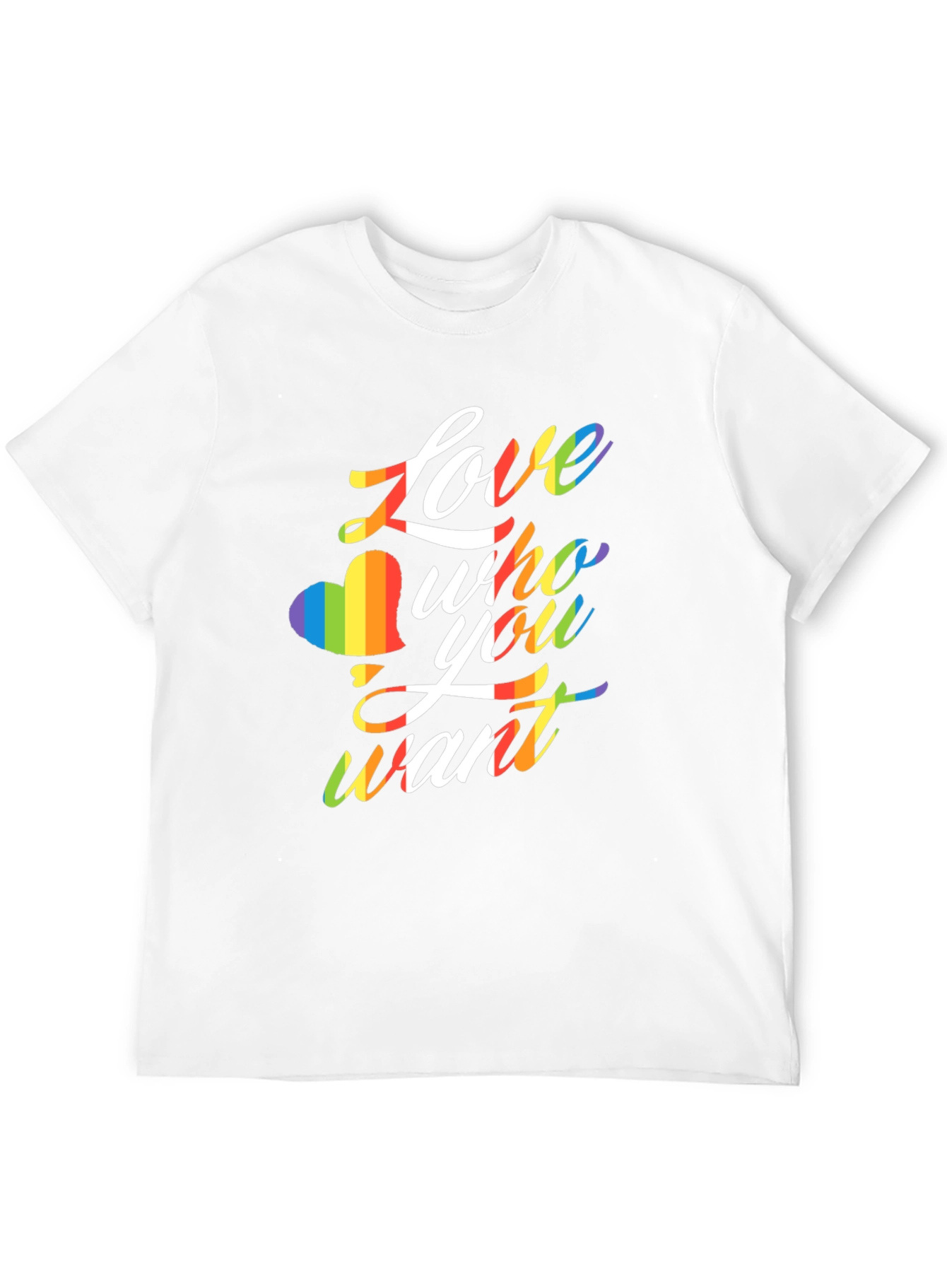 Love Who You Want LGBTQ Rainbow T-Shirt