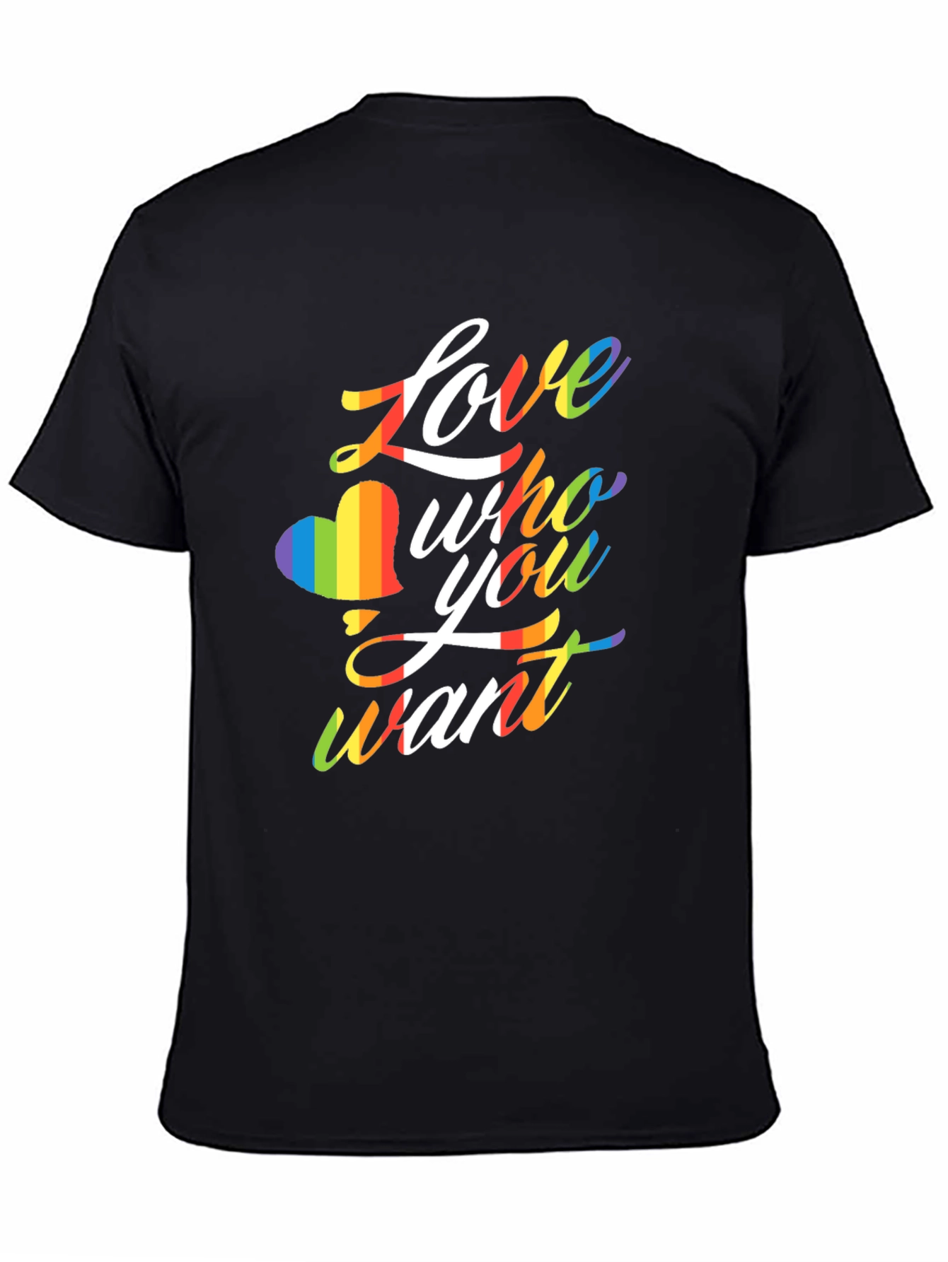 Love Who You Want LGBTQ Rainbow T-Shirt