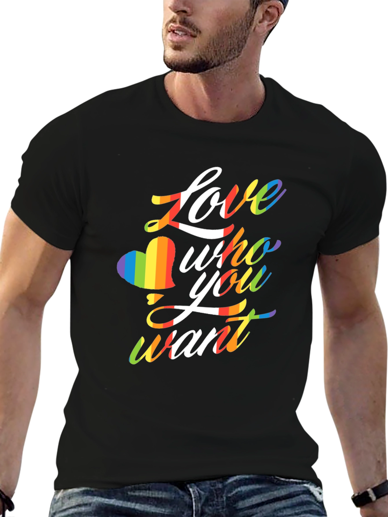 Love Who You Want LGBTQ Rainbow T-Shirt