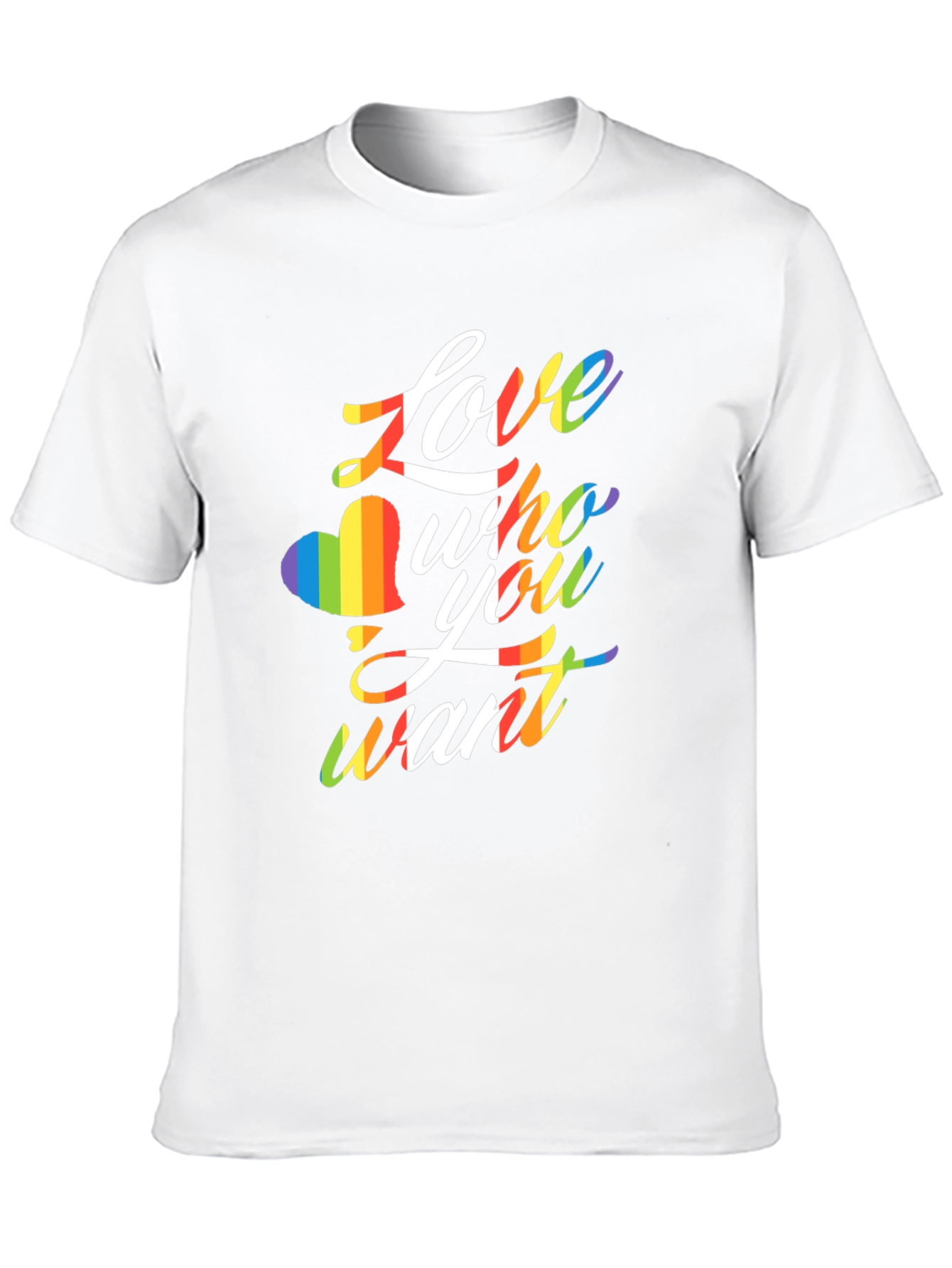 Love Who You Want LGBTQ Rainbow T-Shirt