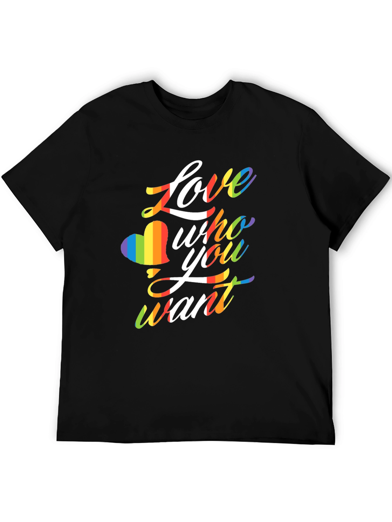 Love Who You Want LGBTQ Rainbow T-Shirt