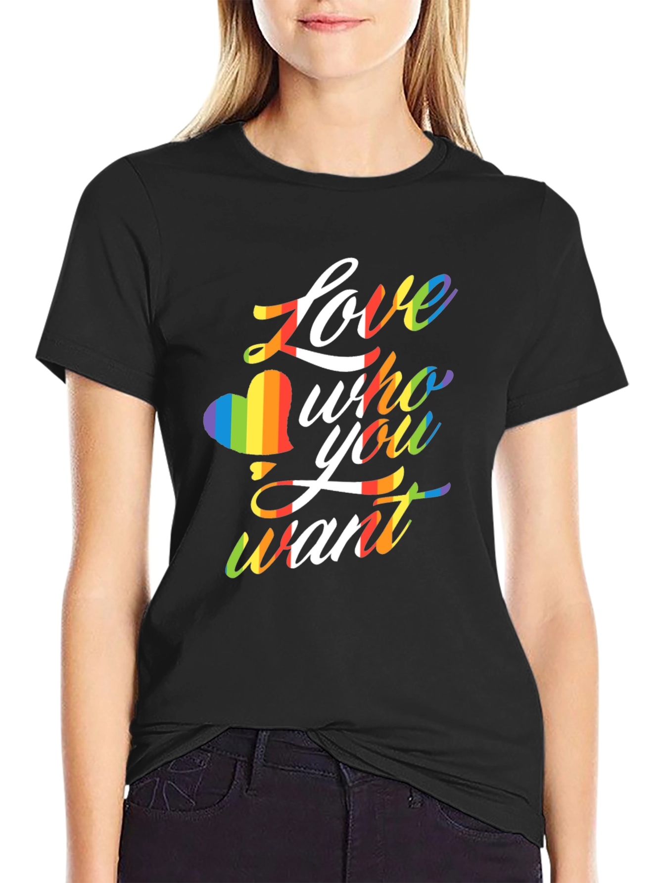 Love Who You Want LGBTQ Rainbow T-Shirt
