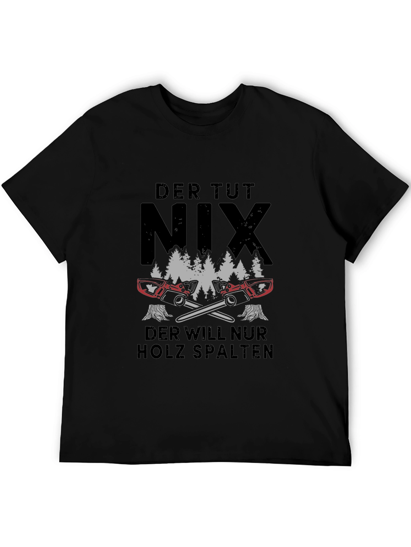 Der Tut Nix Lumberjack Chainsaw Graphic Tee