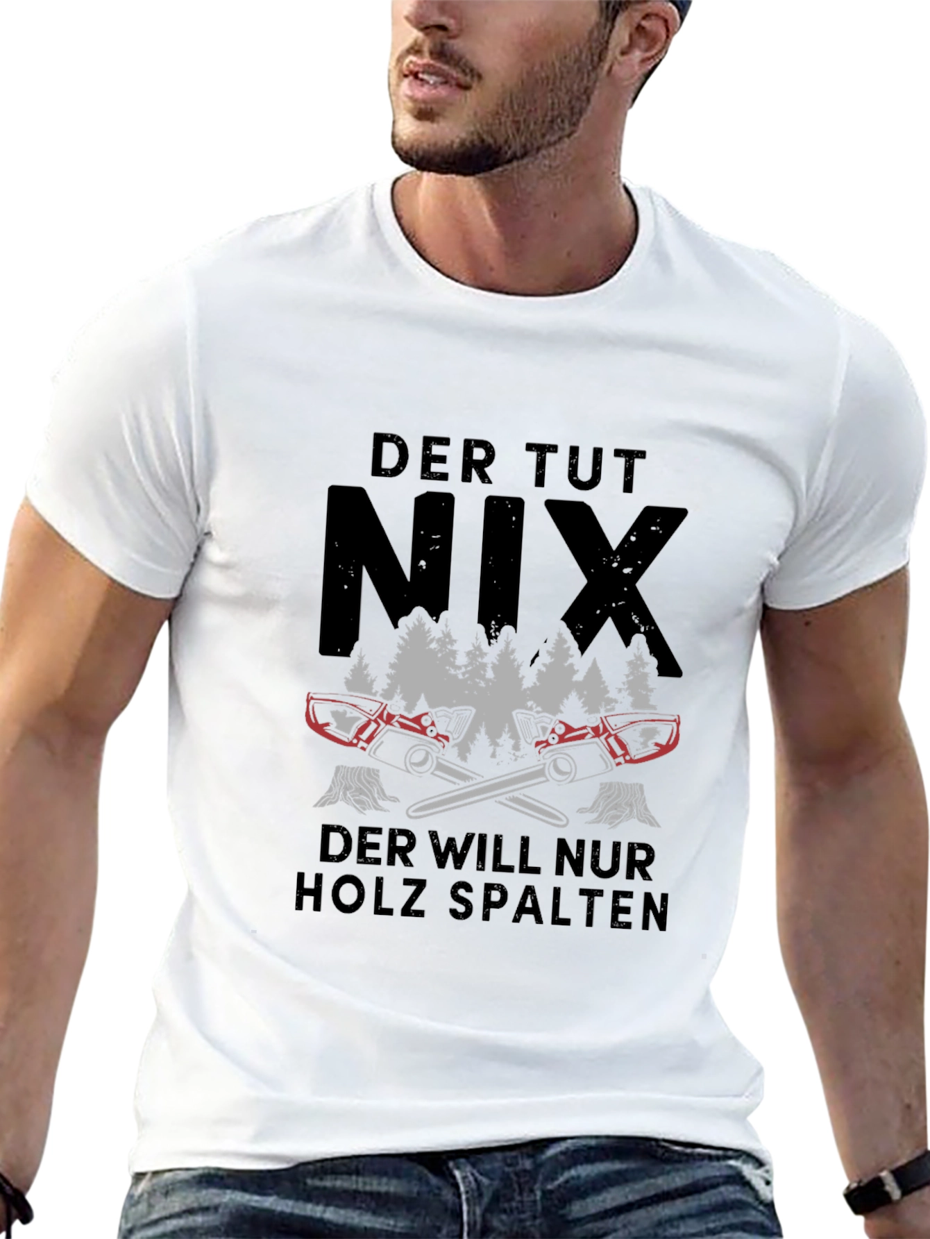 Der Tut Nix Lumberjack Chainsaw Graphic Tee