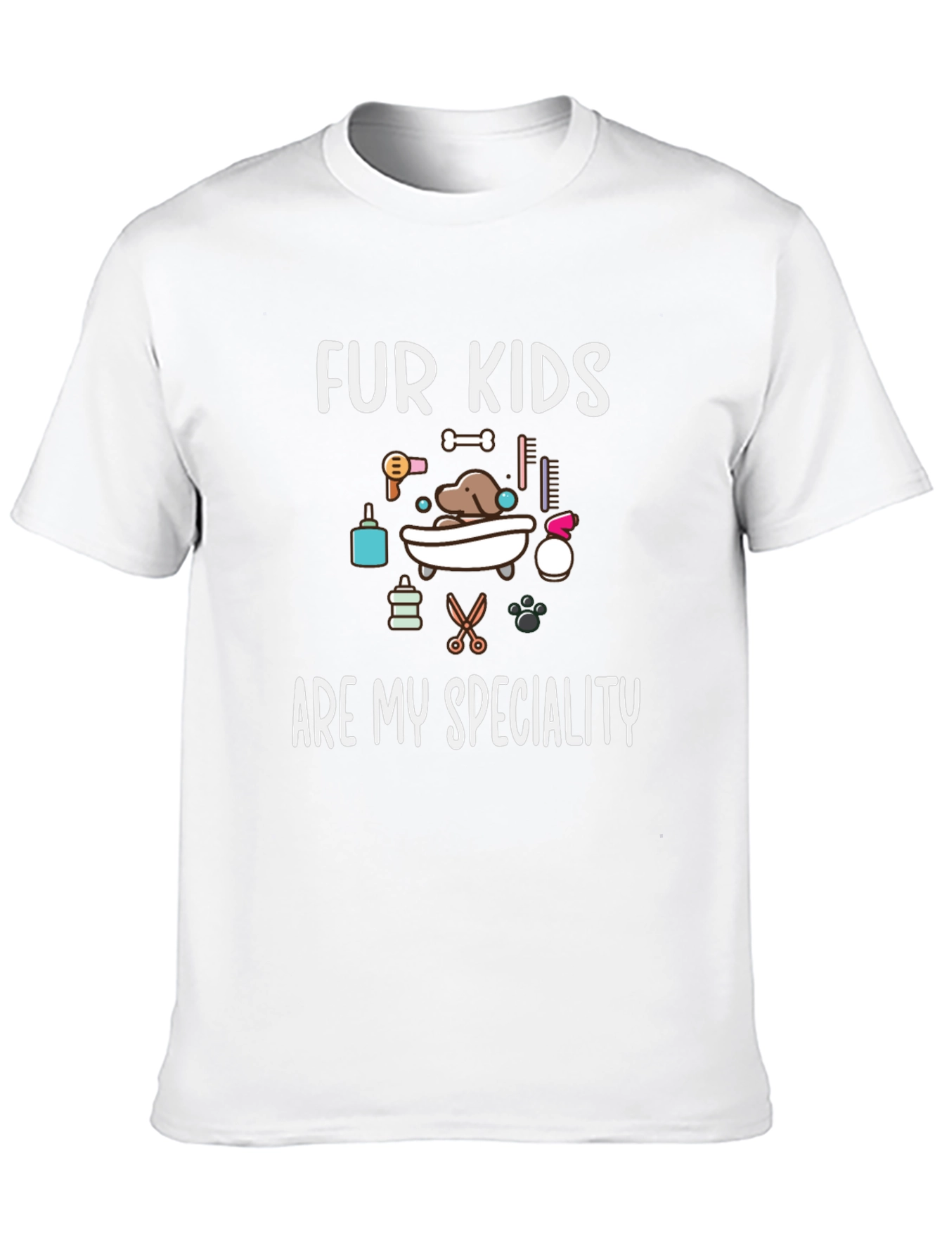 Fur Kids Are My Speciality Black T-Shirt