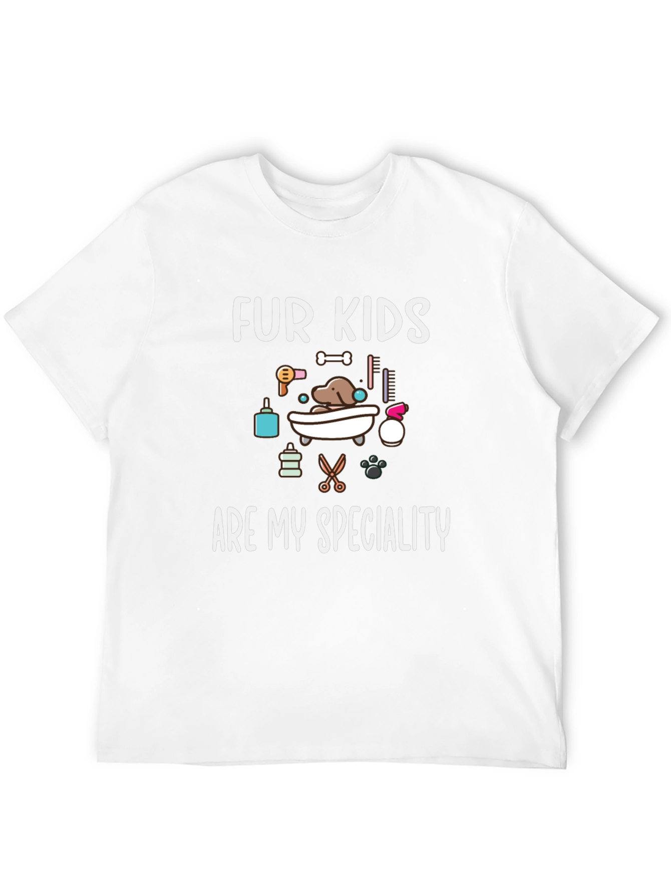 Fur Kids Are My Speciality Black T-Shirt