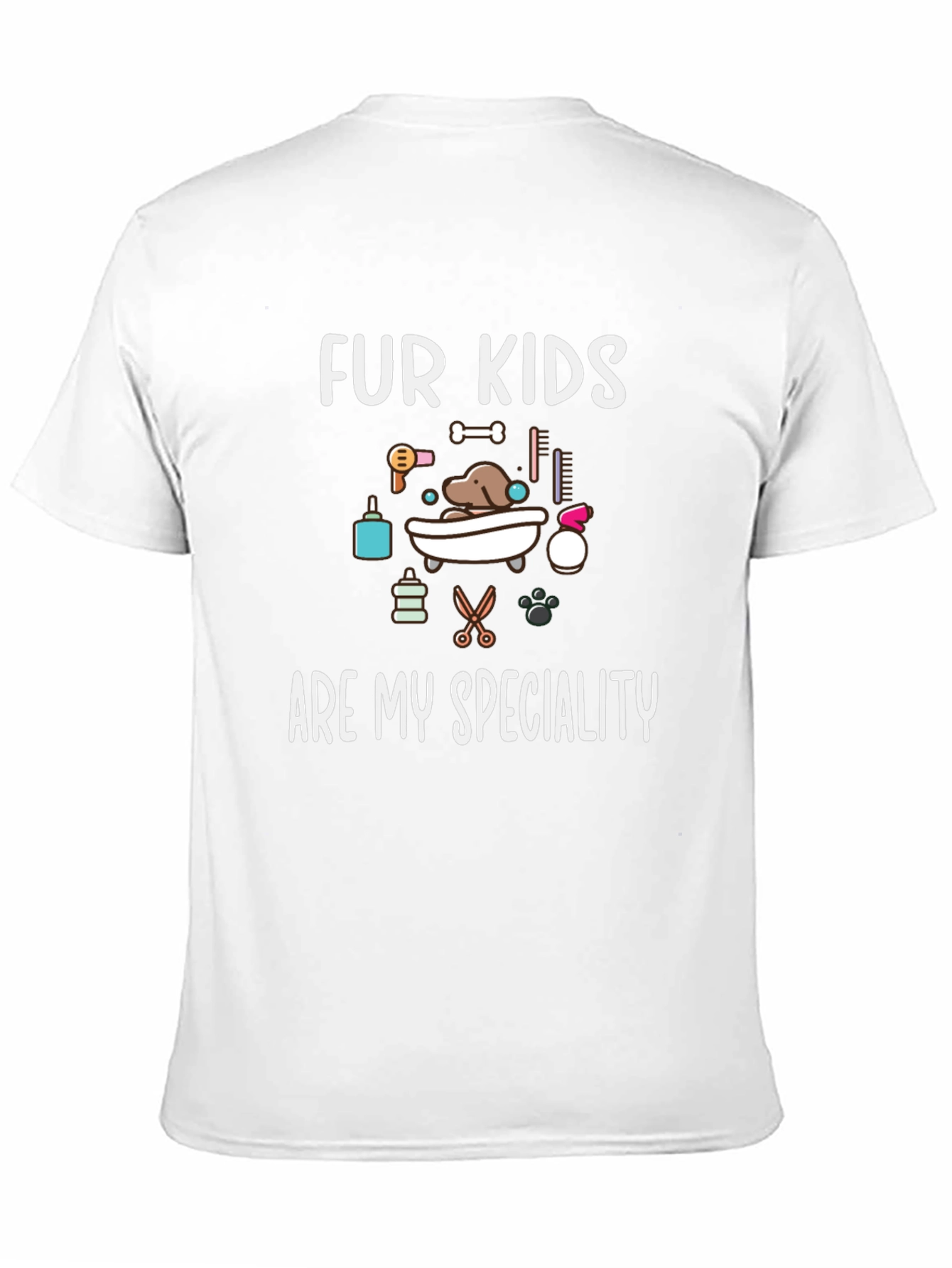 Fur Kids Are My Speciality Black T-Shirt