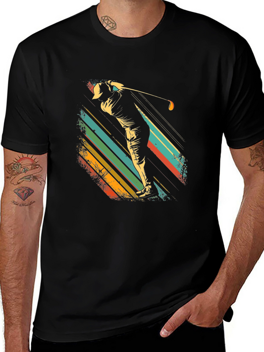 Vintage Golfer Graphic Tee - Retro Style