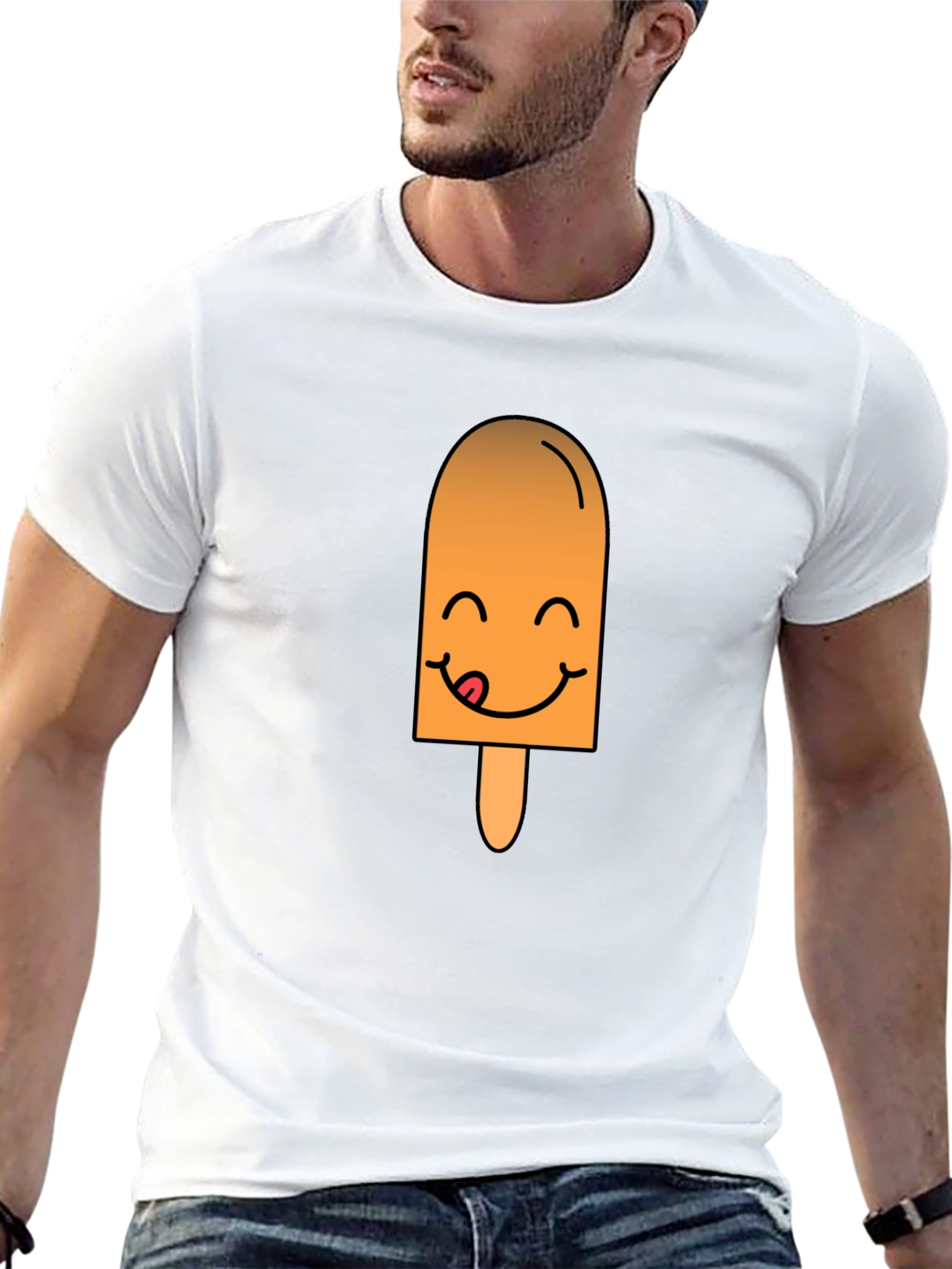 Funny Popsicle Graphic Tee - Black Casual T-Shirt