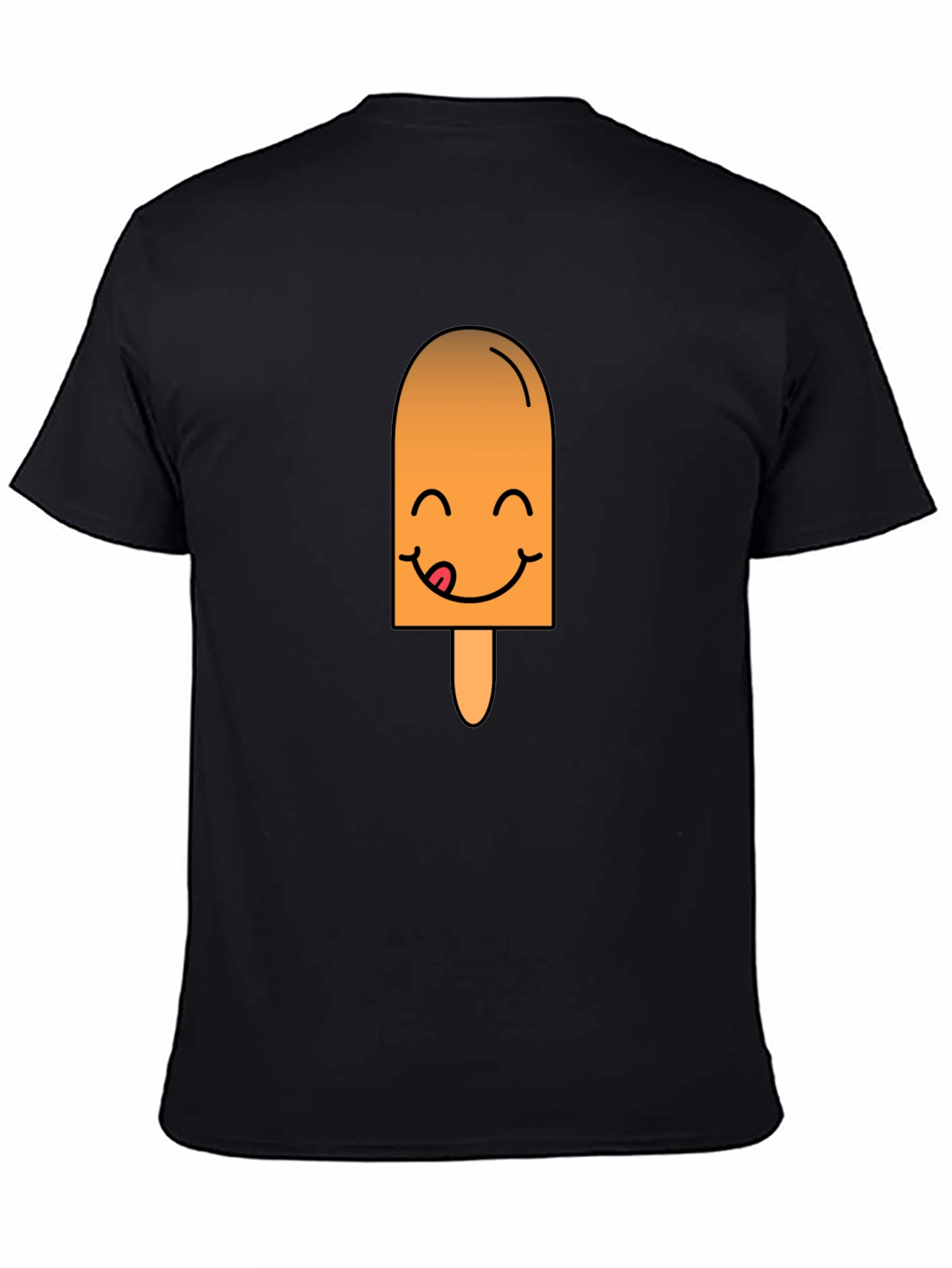 Funny Popsicle Graphic Tee - Black Casual T-Shirt