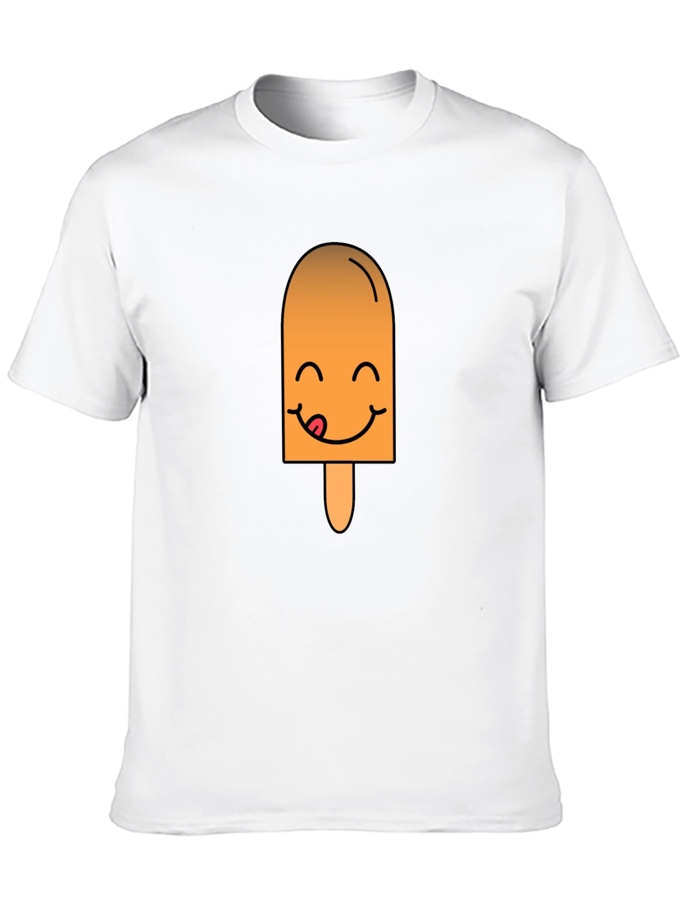 Funny Popsicle Graphic Tee - Black Casual T-Shirt