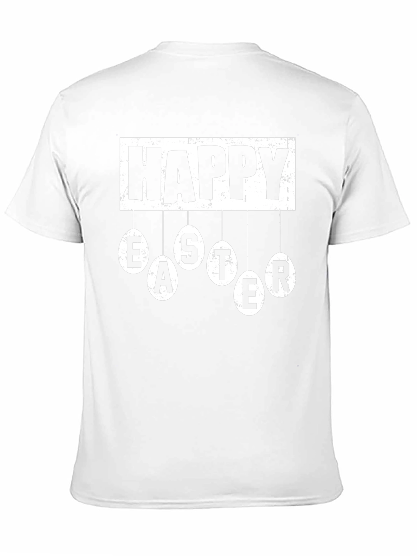 Happy Easter Graphic Tee - Mens Black T-Shirt
