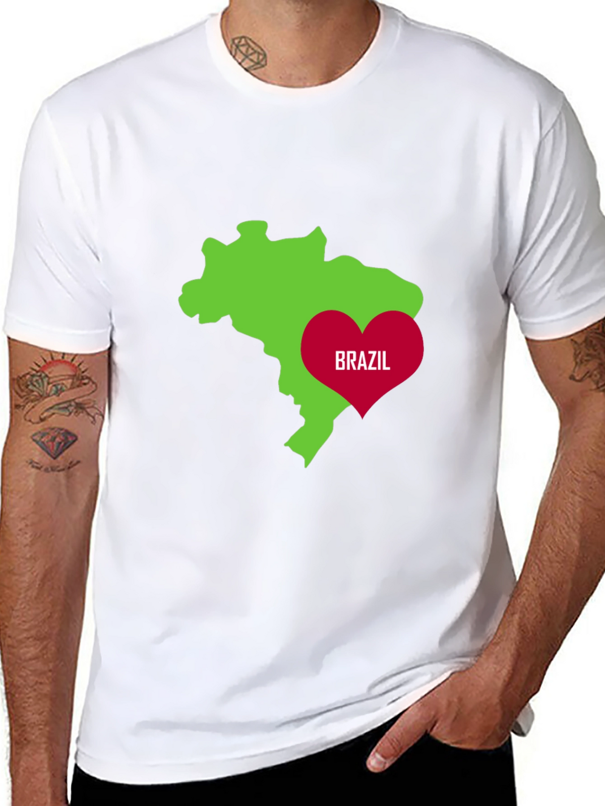 I Love Brazil Graphic T-Shirt