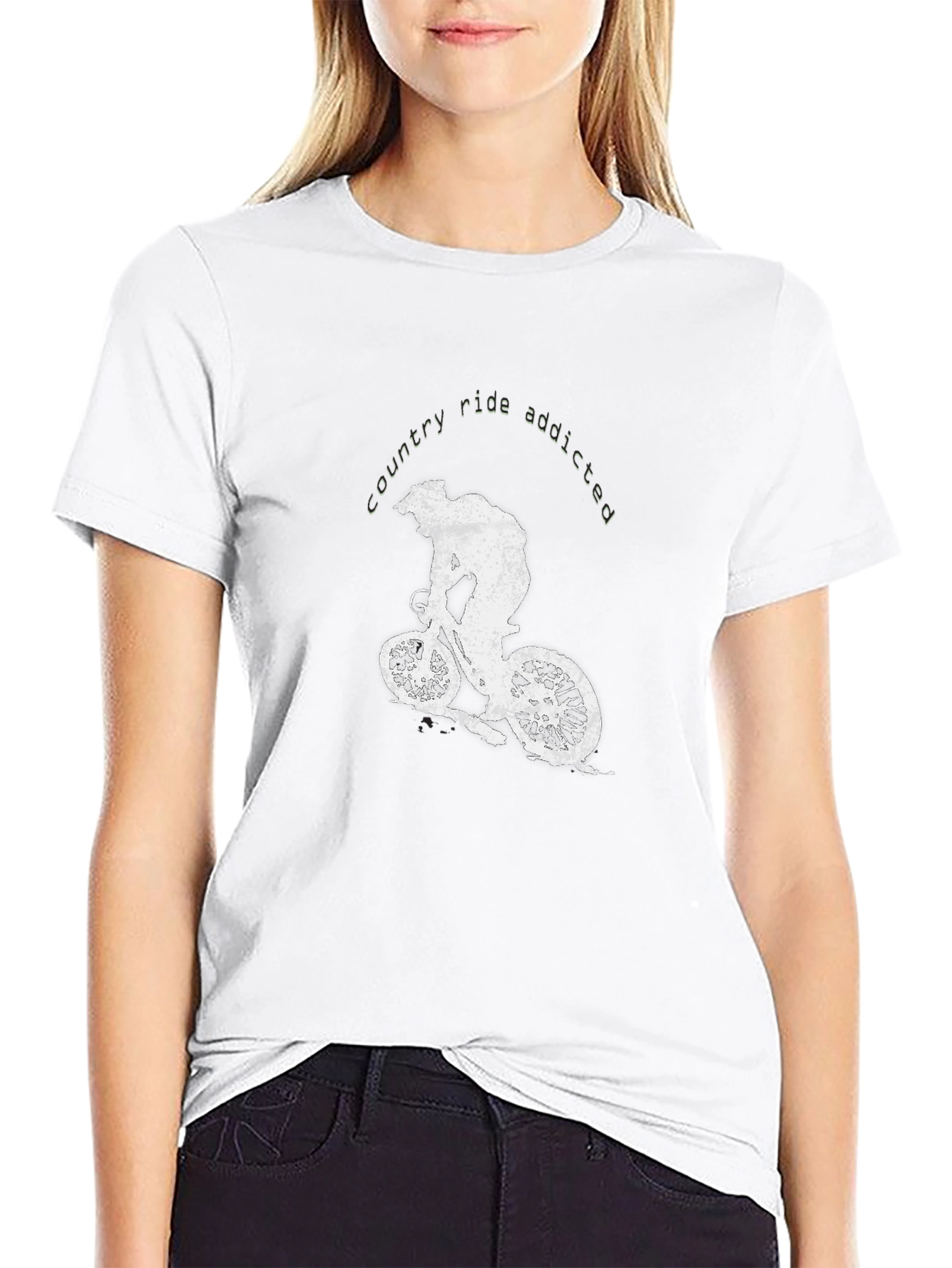 Country Ride Addicted Black T-Shirt
