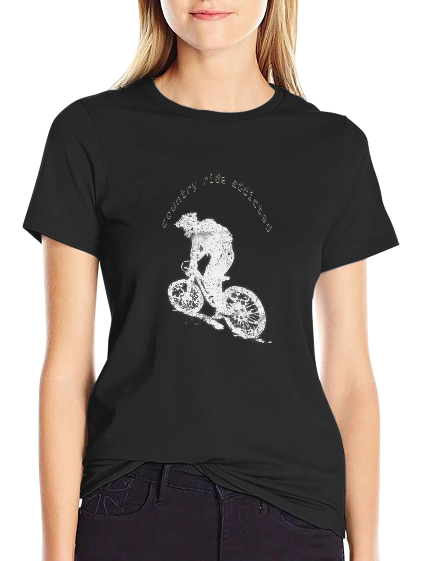 Country Ride Addicted Black T-Shirt
