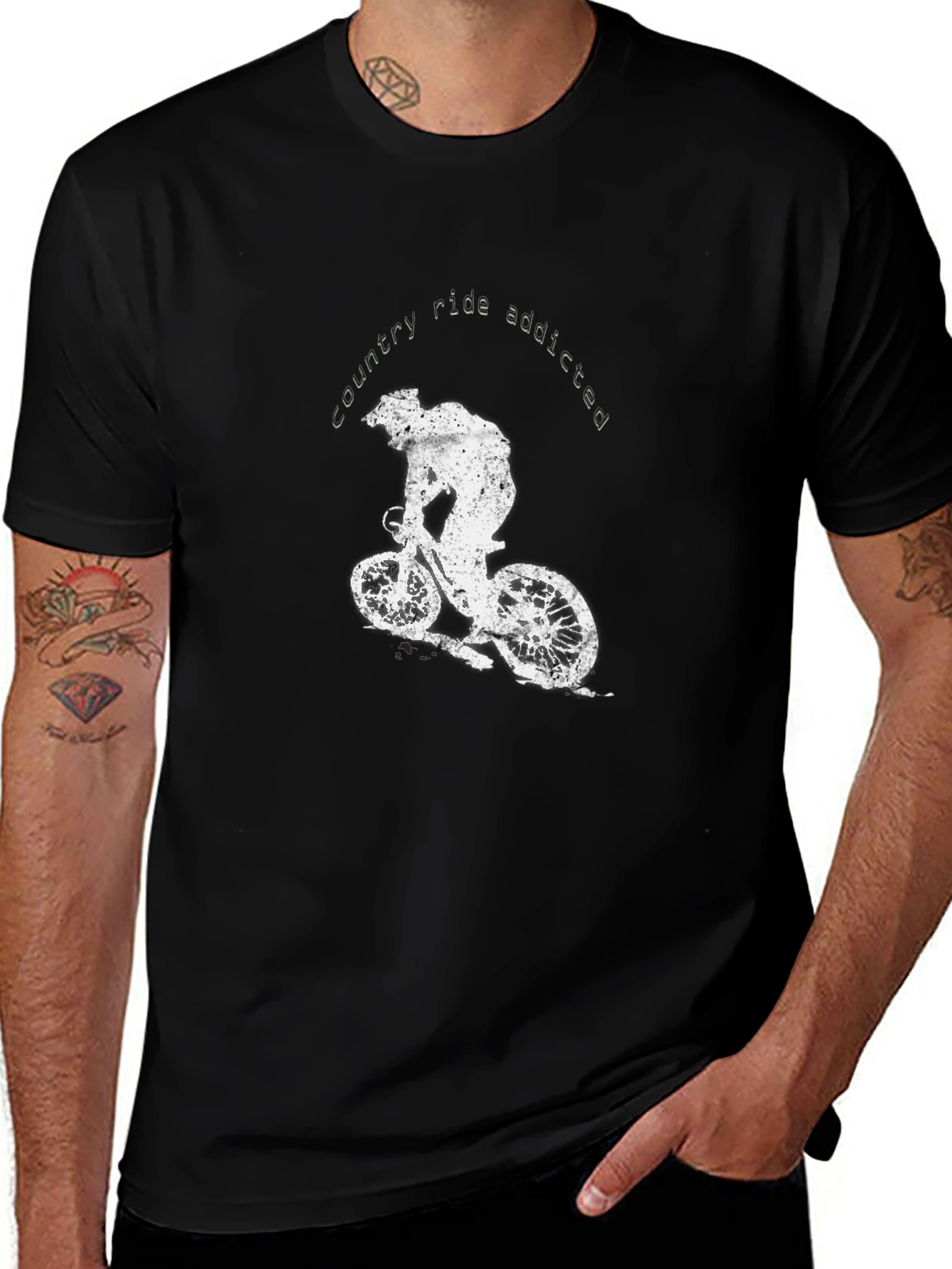 Country Ride Addicted Black T-Shirt