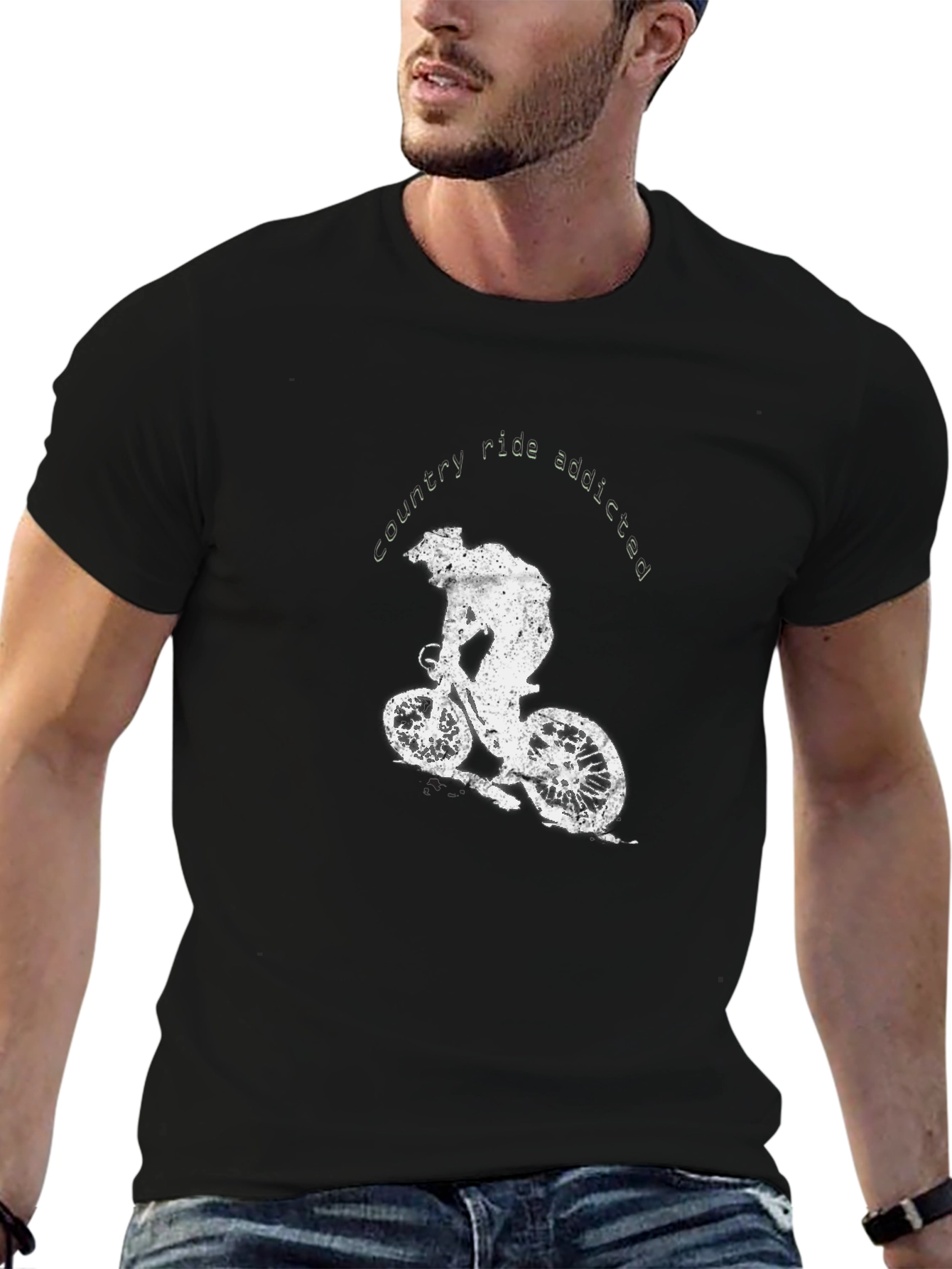 Country Ride Addicted Black T-Shirt