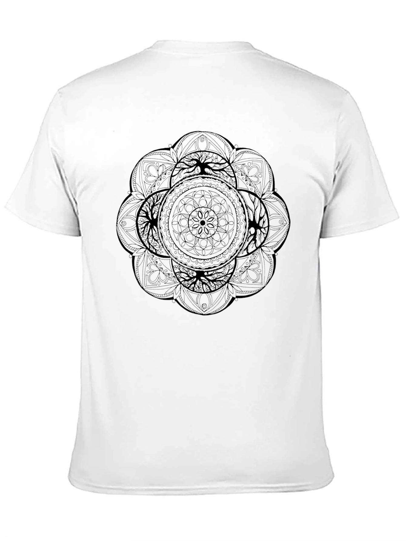 Black Mandala Graphic Tee - Unique Stylish Design