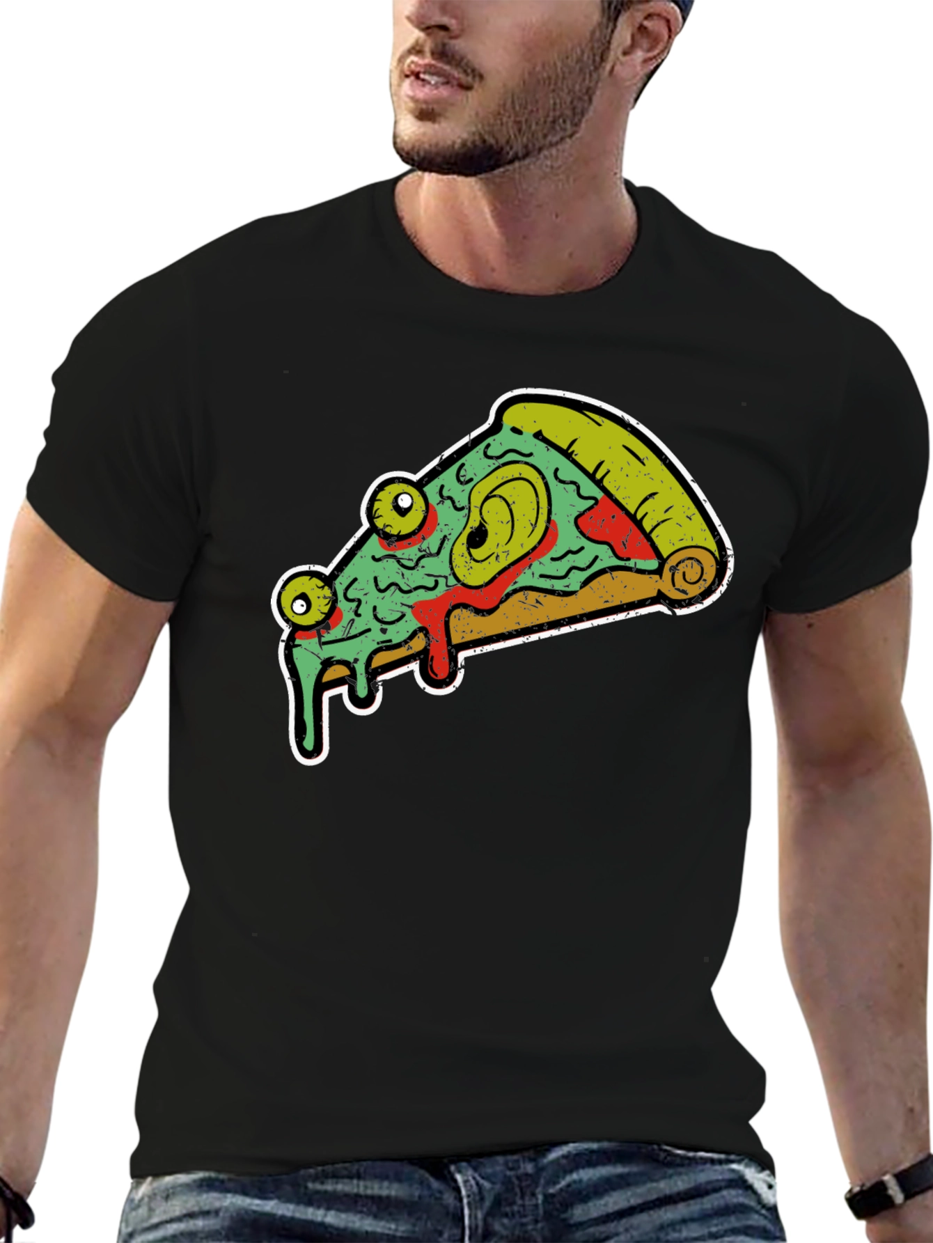 Eye-Catching Pizza Graphic Tee - Unique Design!