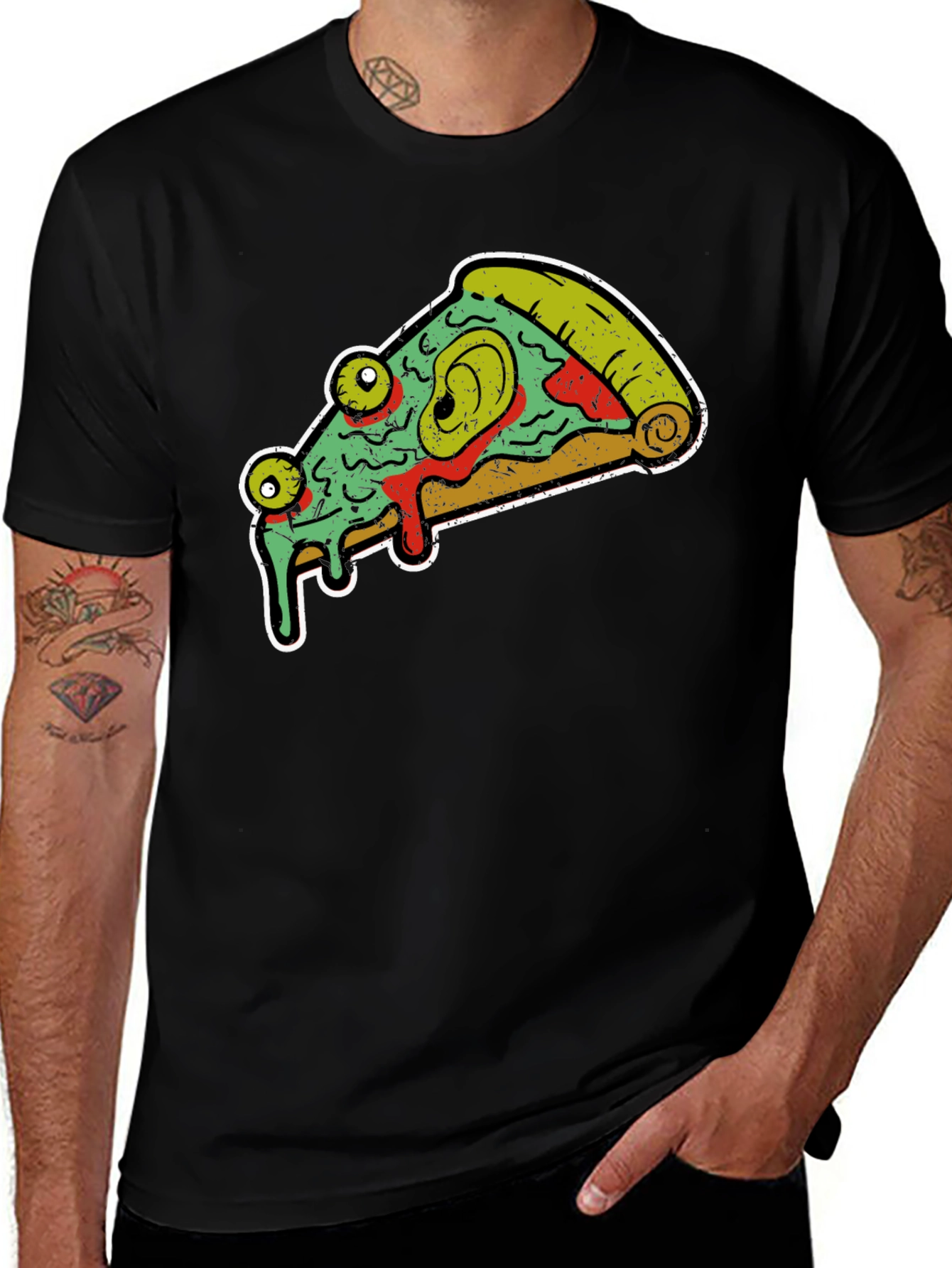 Eye-Catching Pizza Graphic Tee - Unique Design!