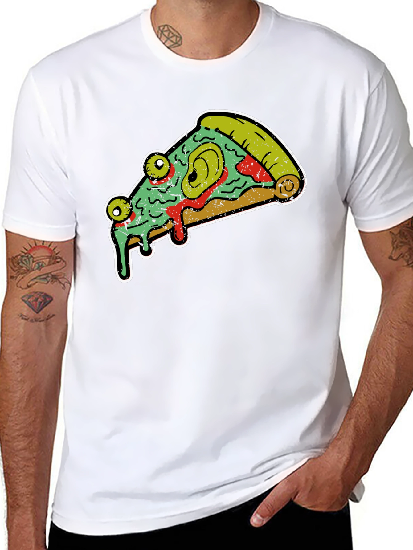 Eye-Catching Pizza Graphic Tee - Unique Design!