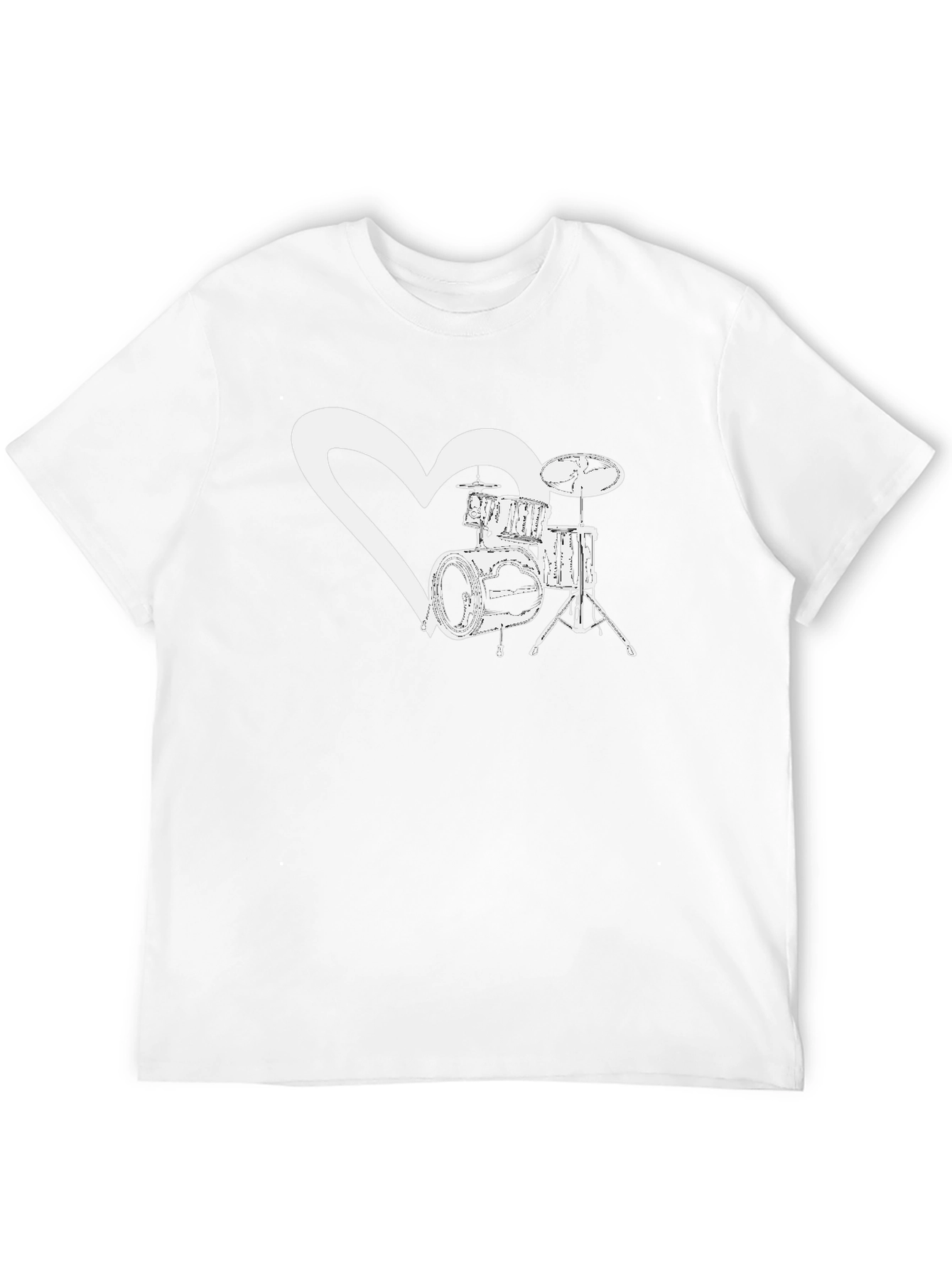 Drum Heart T-Shirt - Music Lover Tee