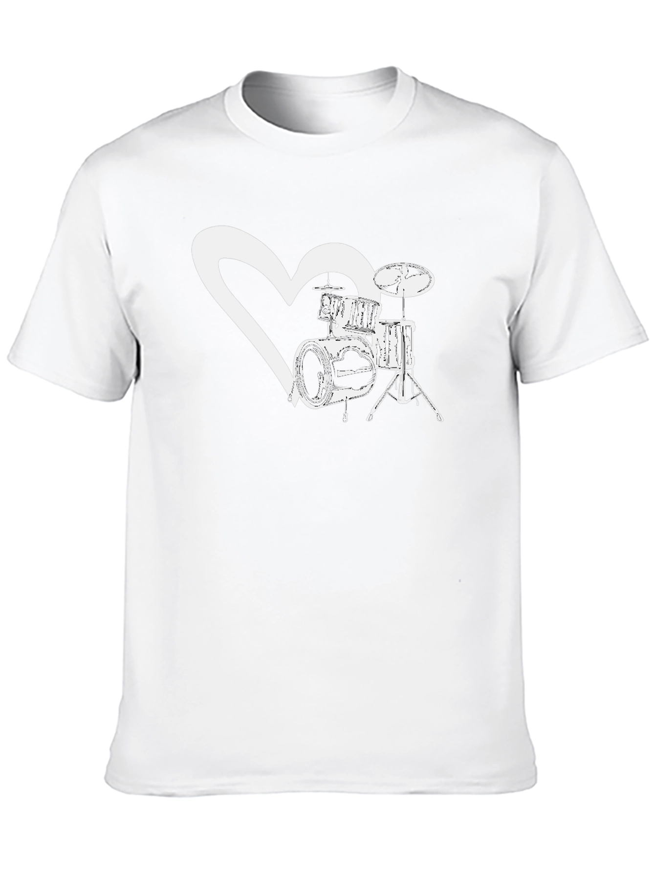 Drum Heart T-Shirt - Music Lover Tee