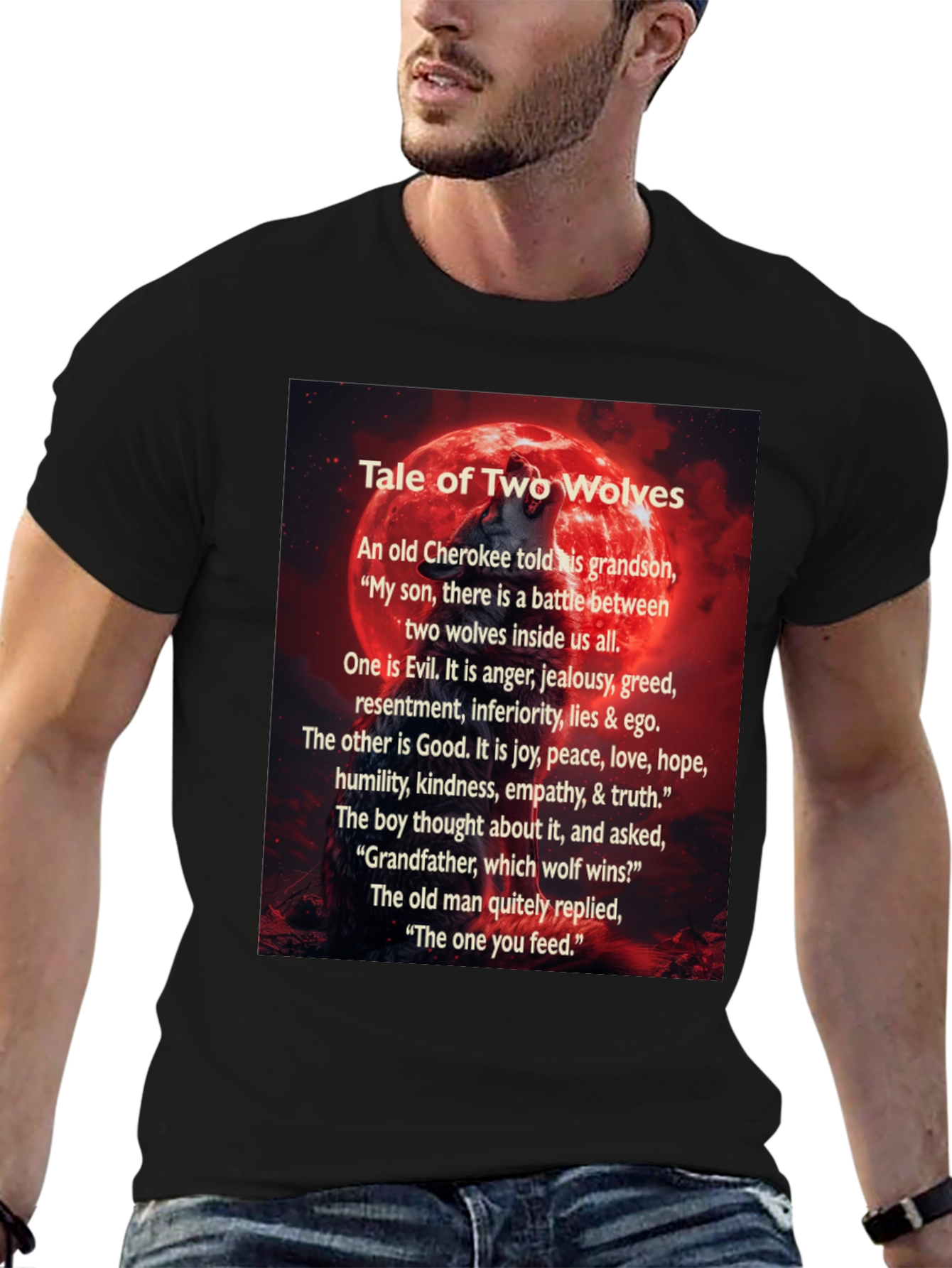 Tale of Two Wolves Graphic T-Shirt