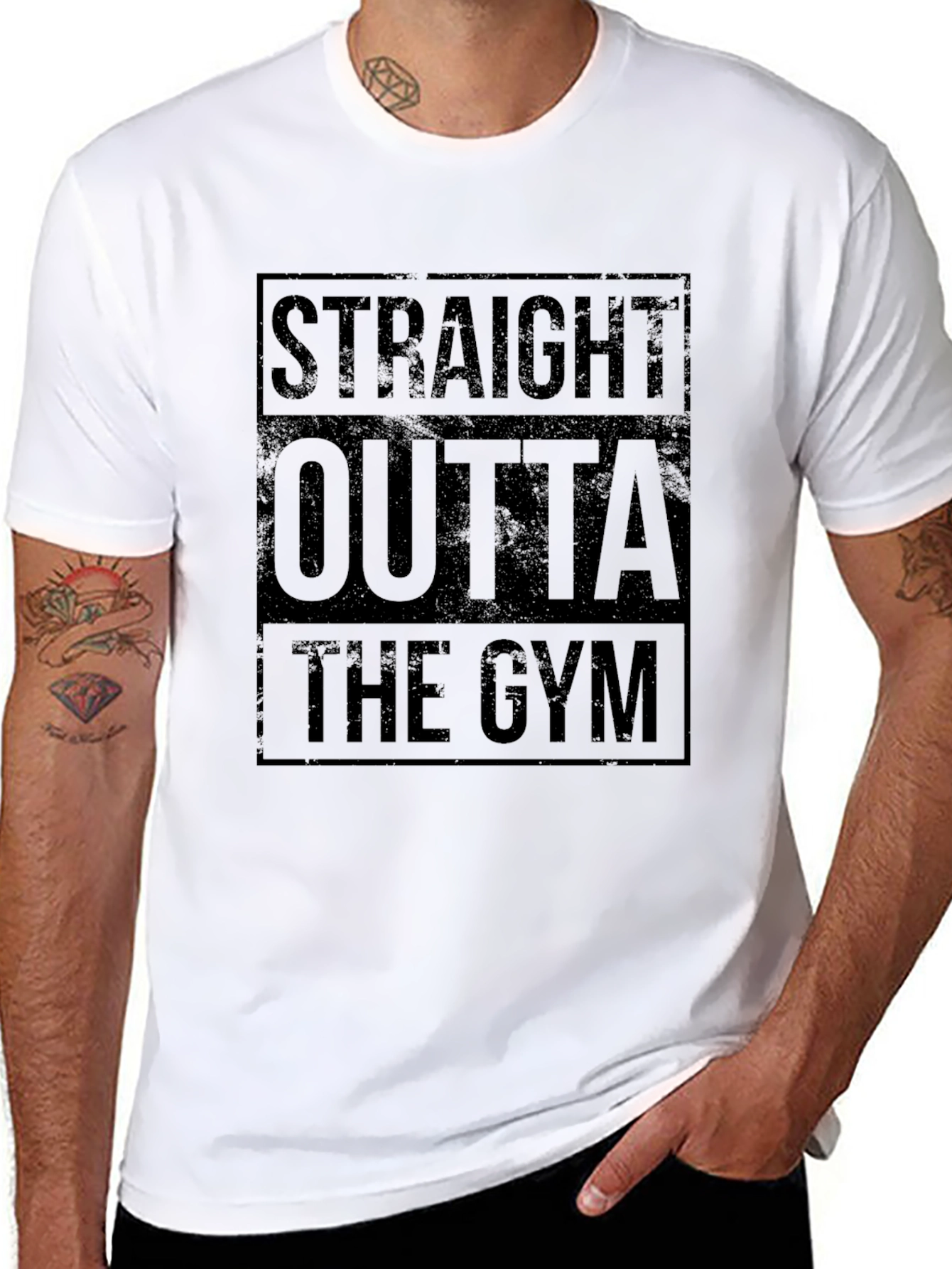 Straight Outta The Gym Black T-Shirt